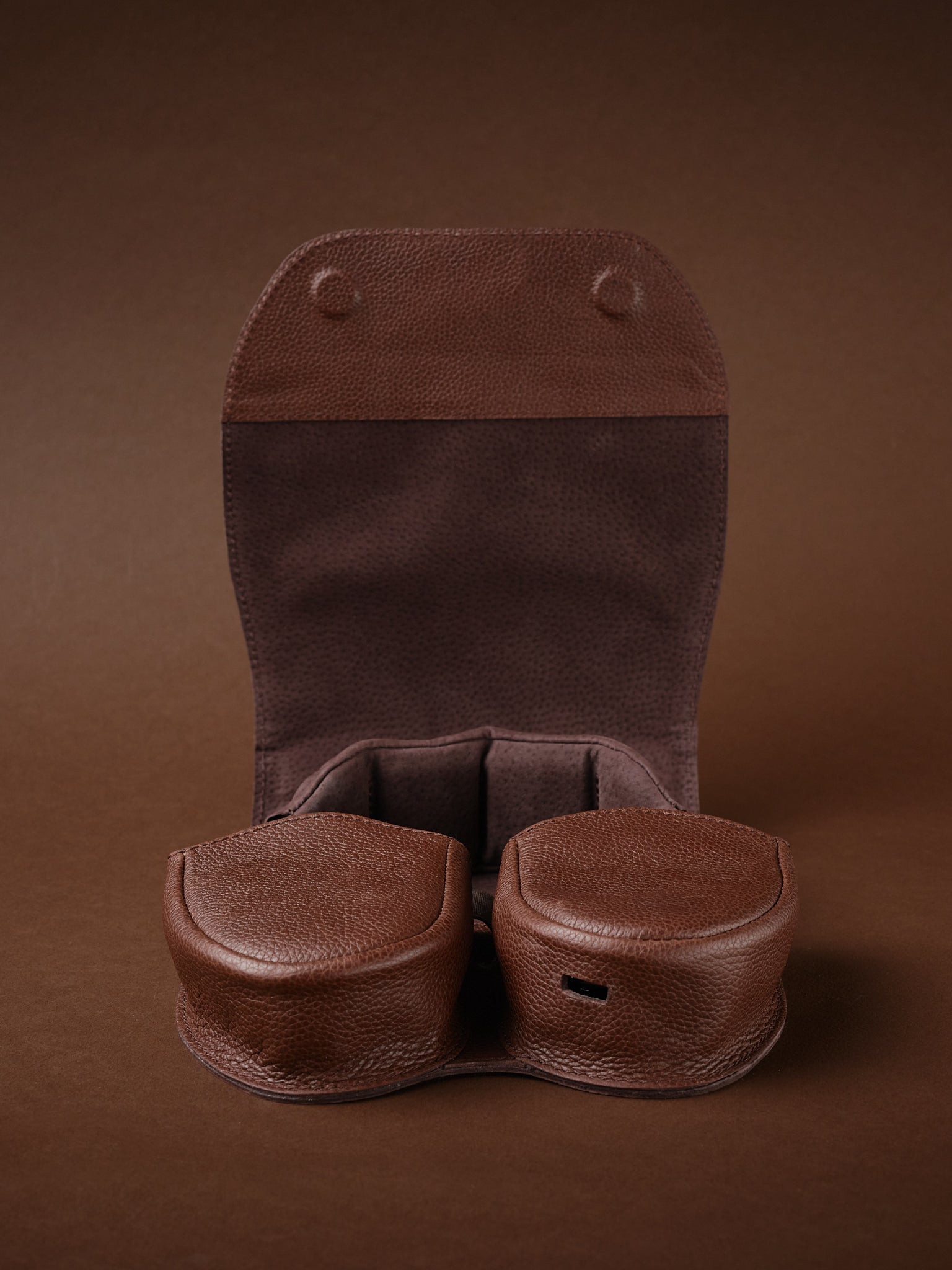 Headphone Case. AirPods Max Case Brown by Capra Leather