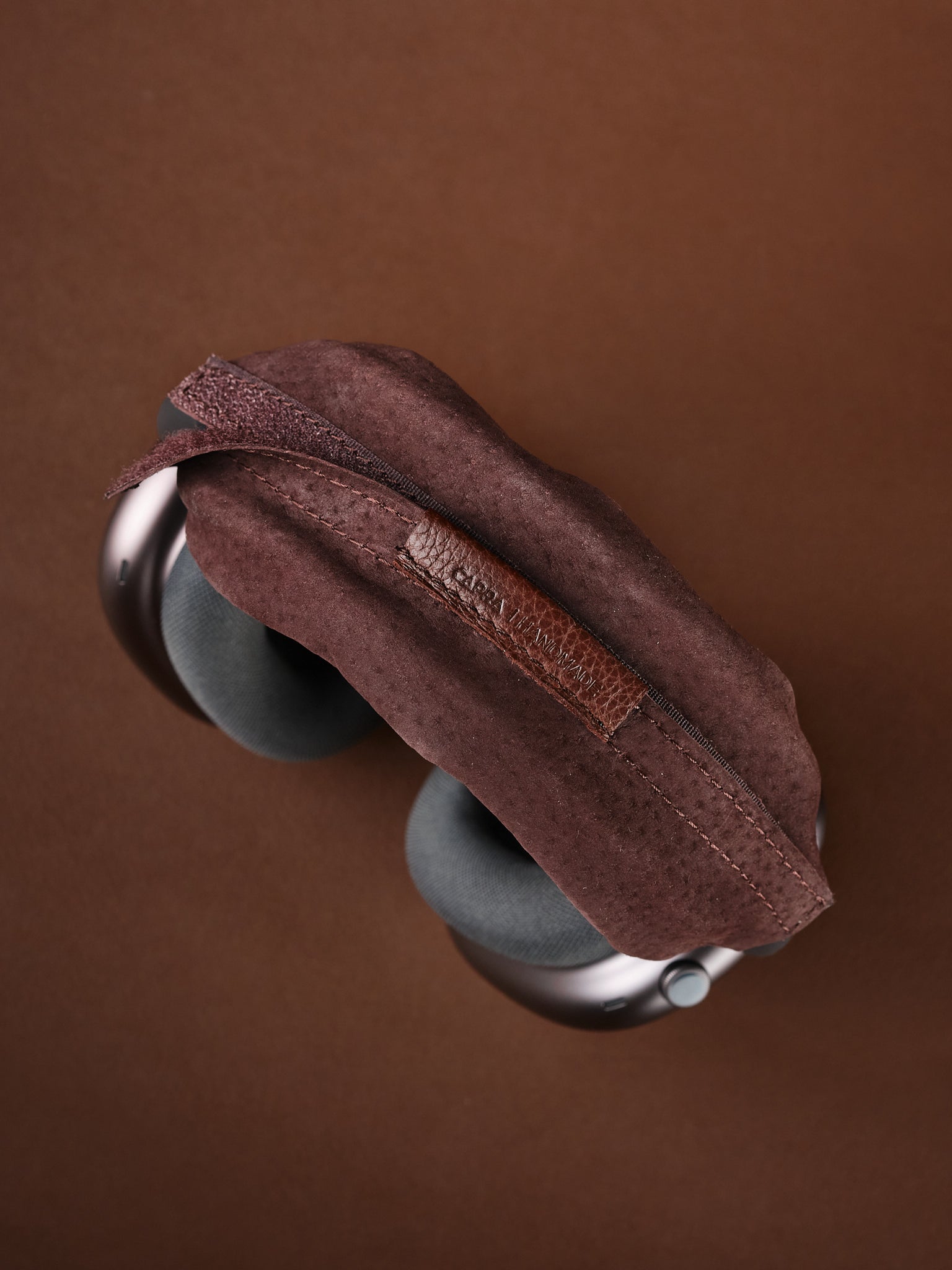 Headband Cover. Smart Case AirPods Max Brown by Capra Leather