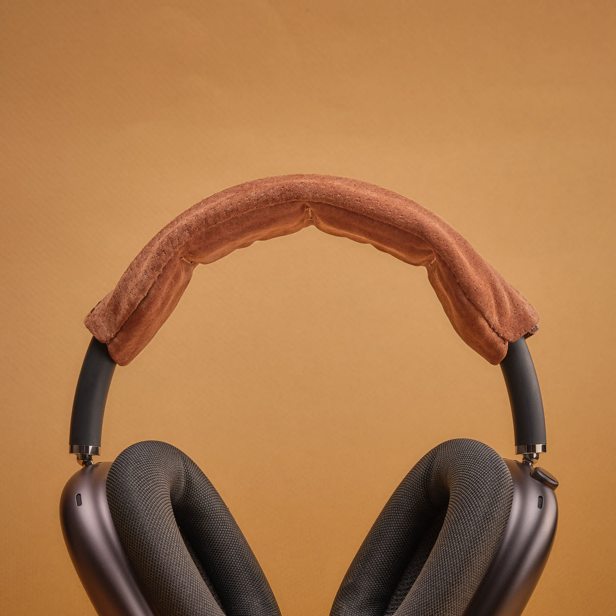 Apple AirPods Max. Soft Suede Headphone Headband Cushion Tan by Capra Leather