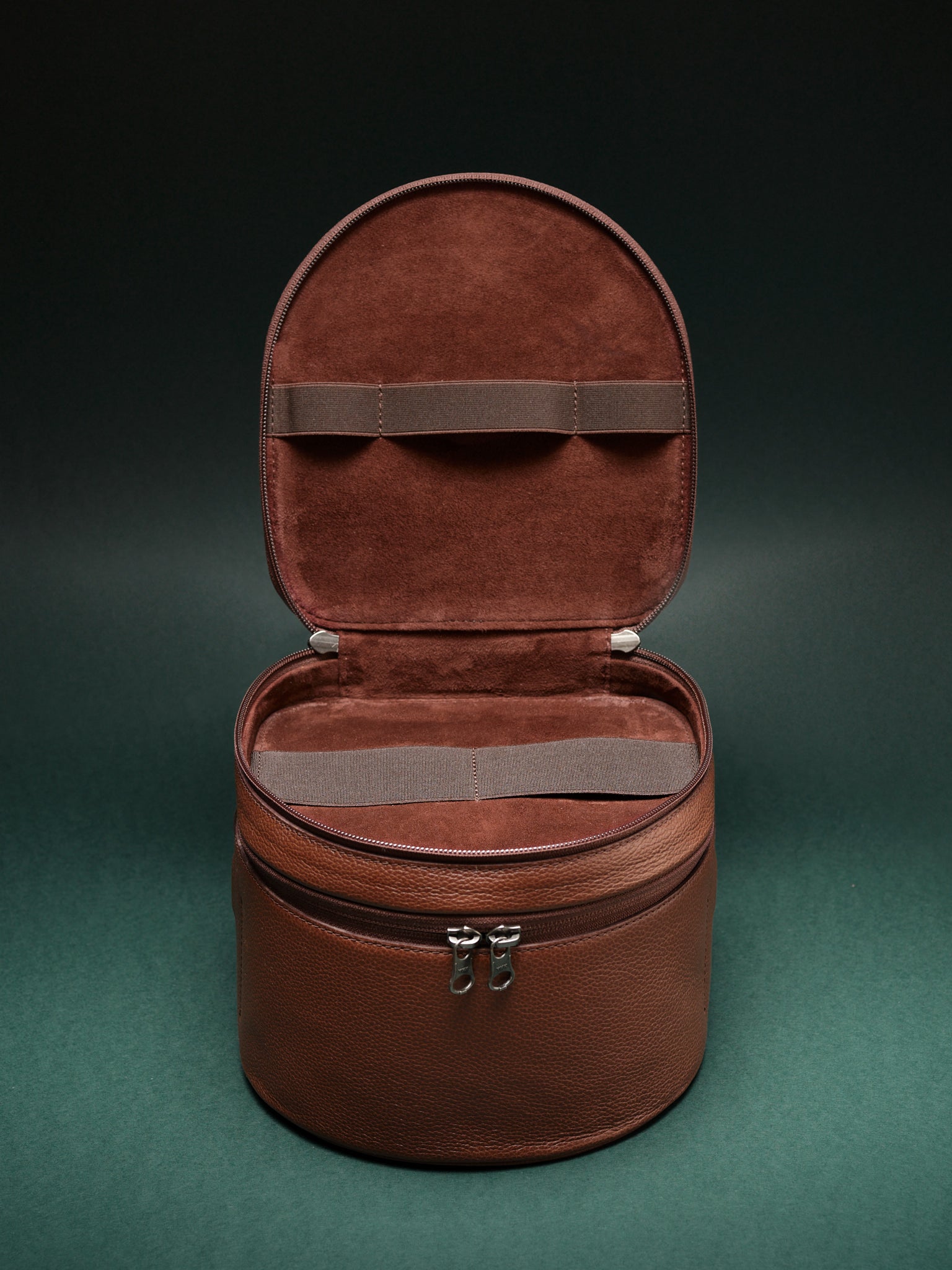 Elastic Organization Slots. Apple Vision Pro. Headset Case Brown by Capra Leather