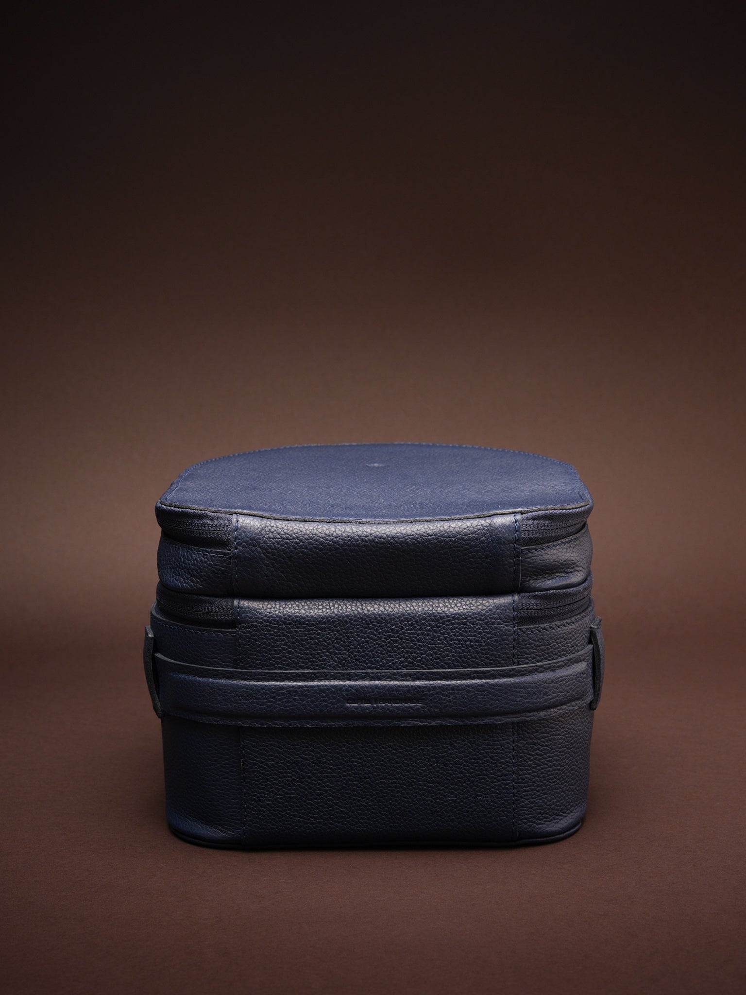 Leather Handle. Apple AR Headset Case Navy by Capra Leather
