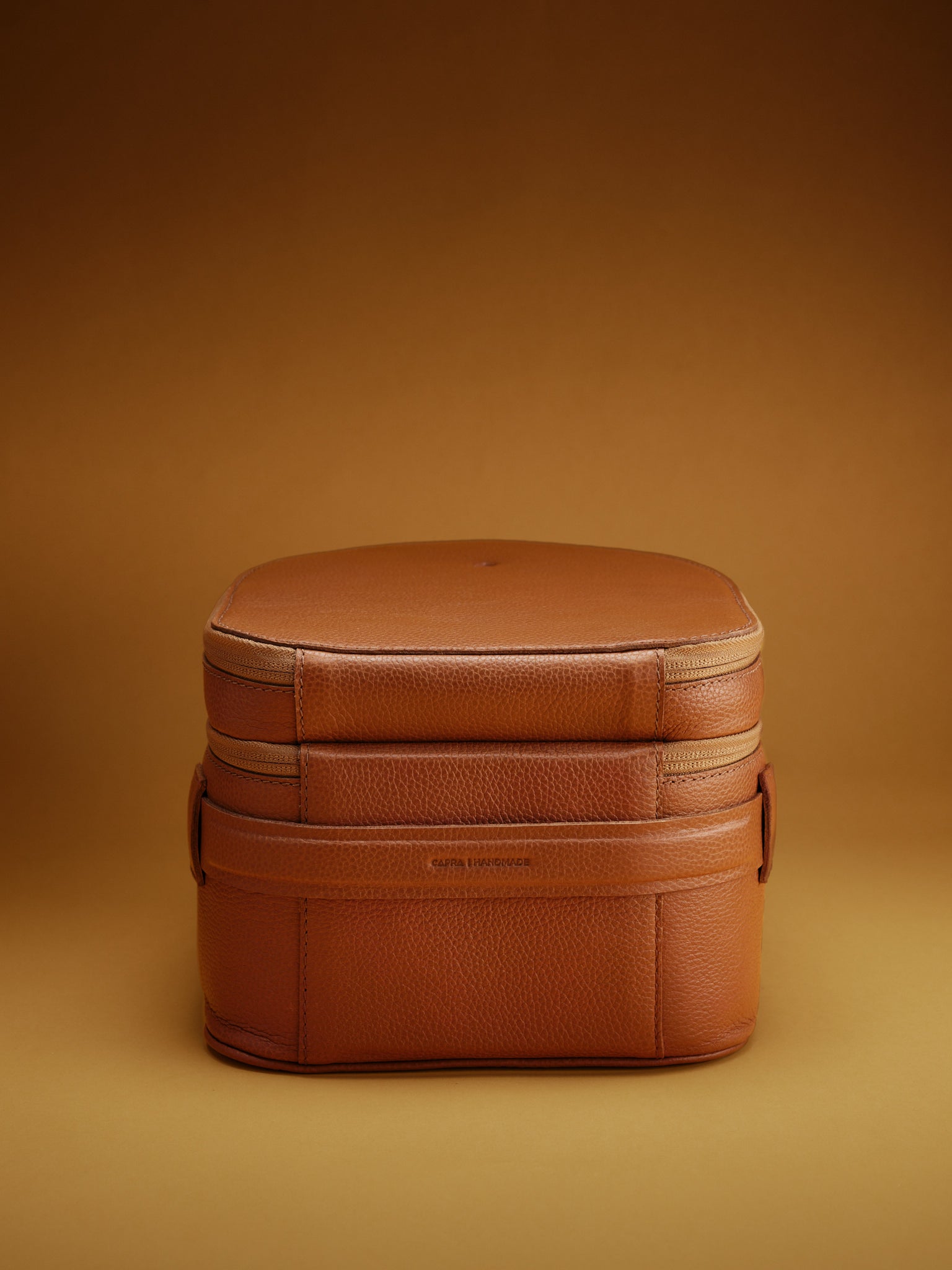 Leather Handle. VR Box Headset Tan by Capra Leather