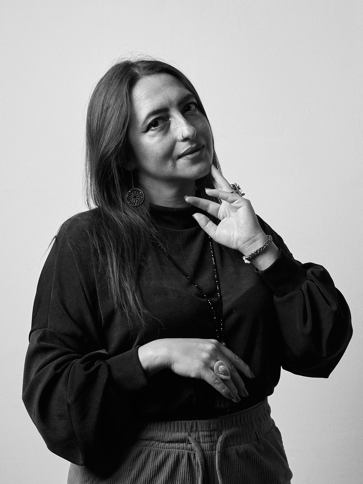 Portrait of Nancy Villamil, Studio Keeper at Capra Leather in Bogotá