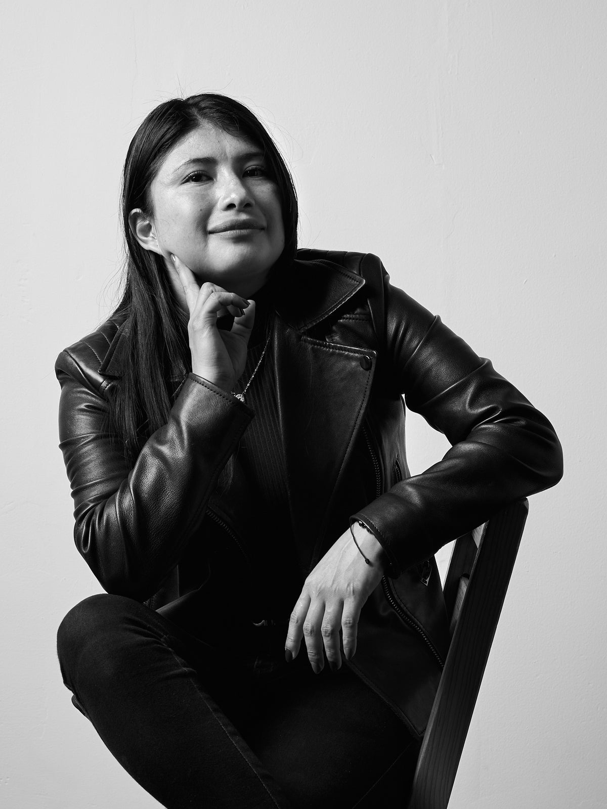Portrait of Ximena Tintinago, Artisan at Capra Leather in Bogotá