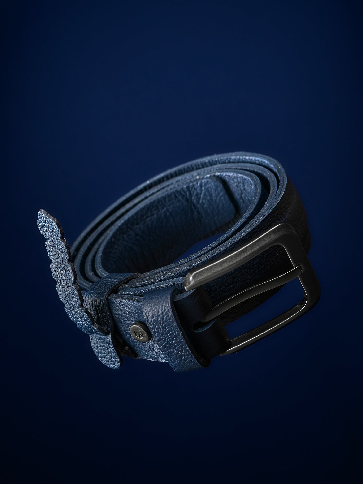 Belt Sizing. Full grain Leather Belt Navy by Capra Leather