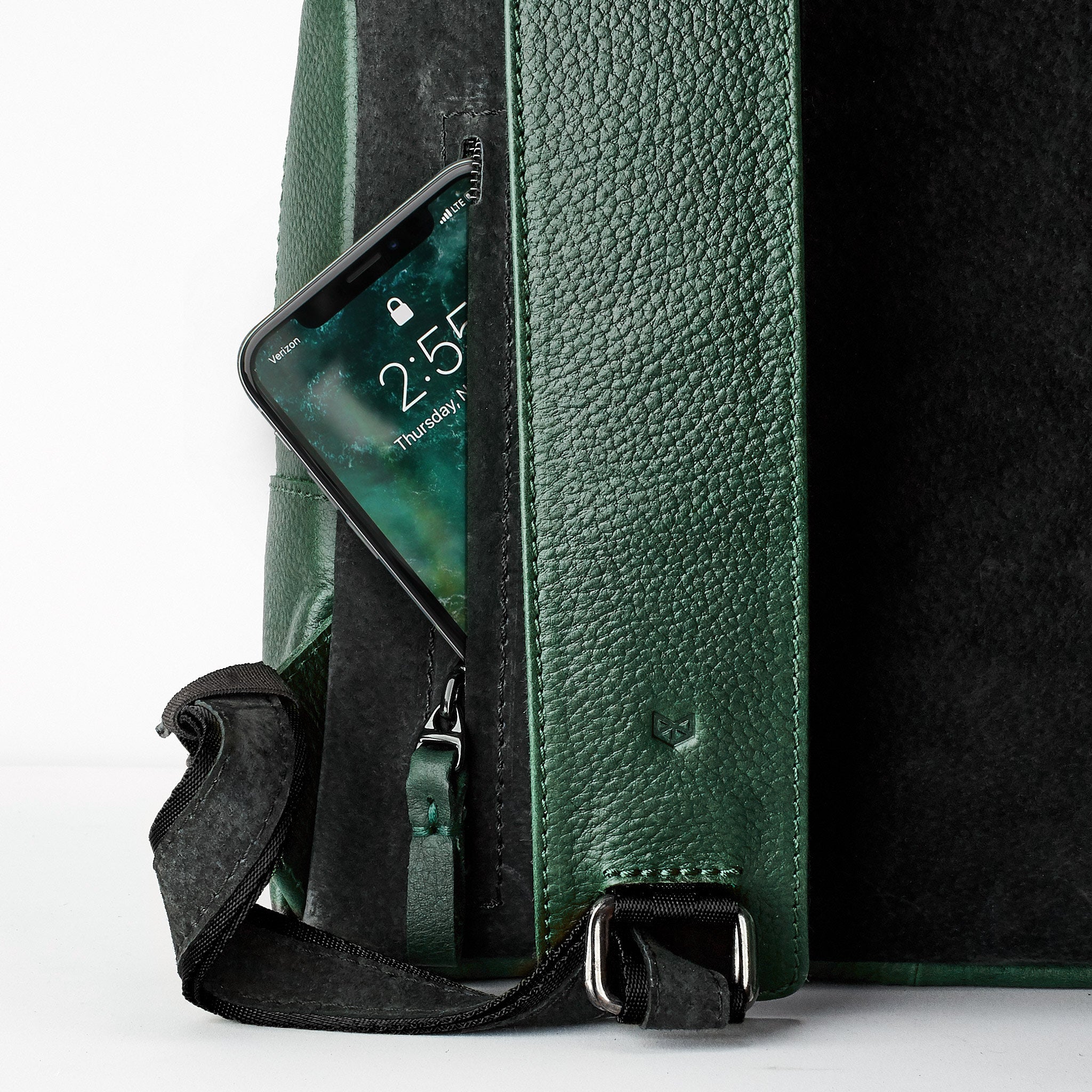capra leather bisonte backpack Bisonte Backpack · Green With Strap / No Extra Organization / Yes Please