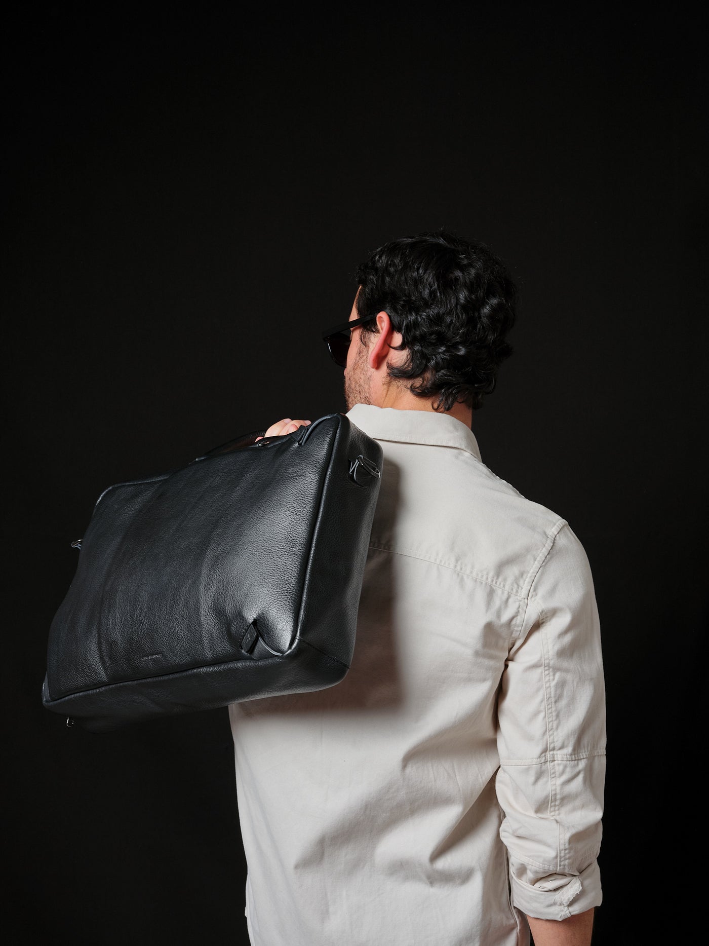 Briefcase Backpack · Black by Capra Leather