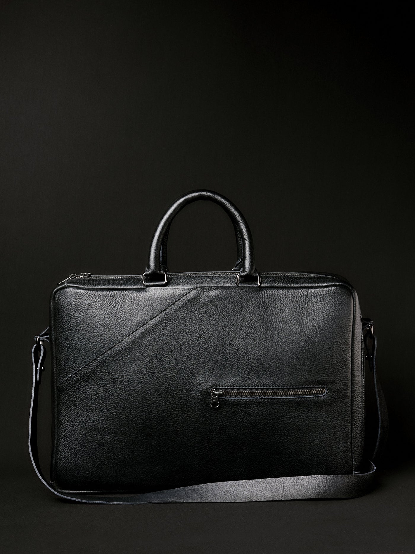 Briefcase Backpack · Black by Capra Leather