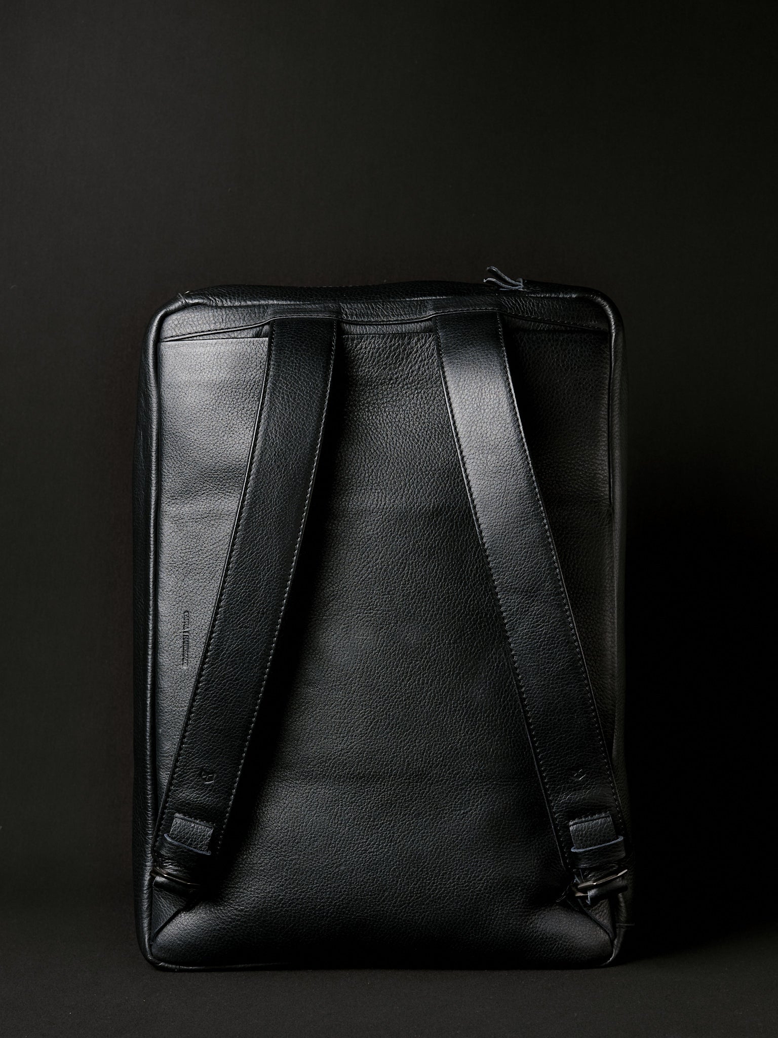 Comfortable Shoulder Straps. Laptop Backpack. Briefcase Backapck Black by Capra Leather