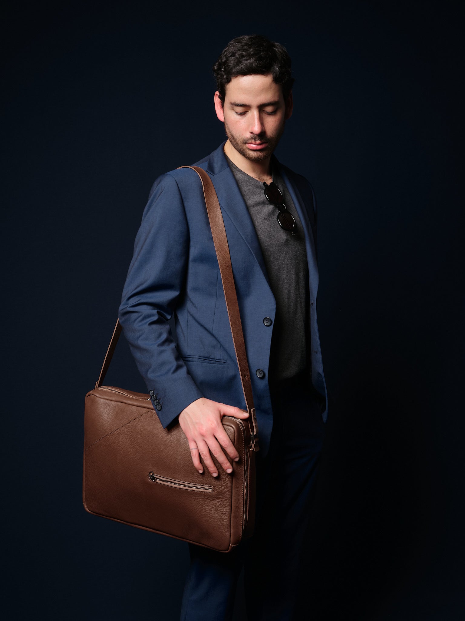Briefcase Backpack Combination Brown by Capra Leather
