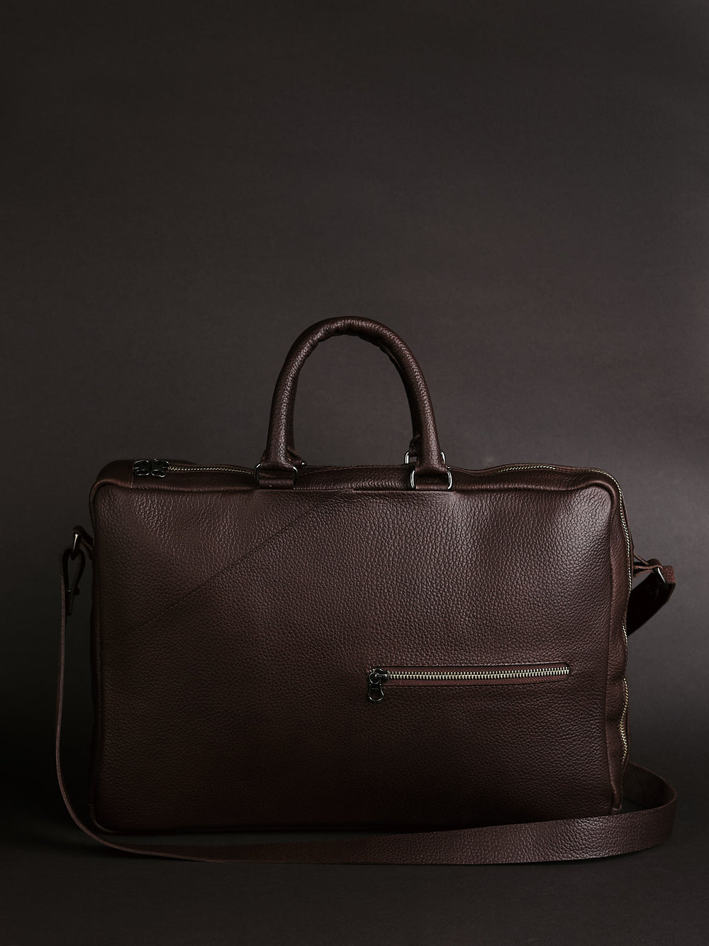 Briefcase Backpack · Dark Brown by Capra Leather