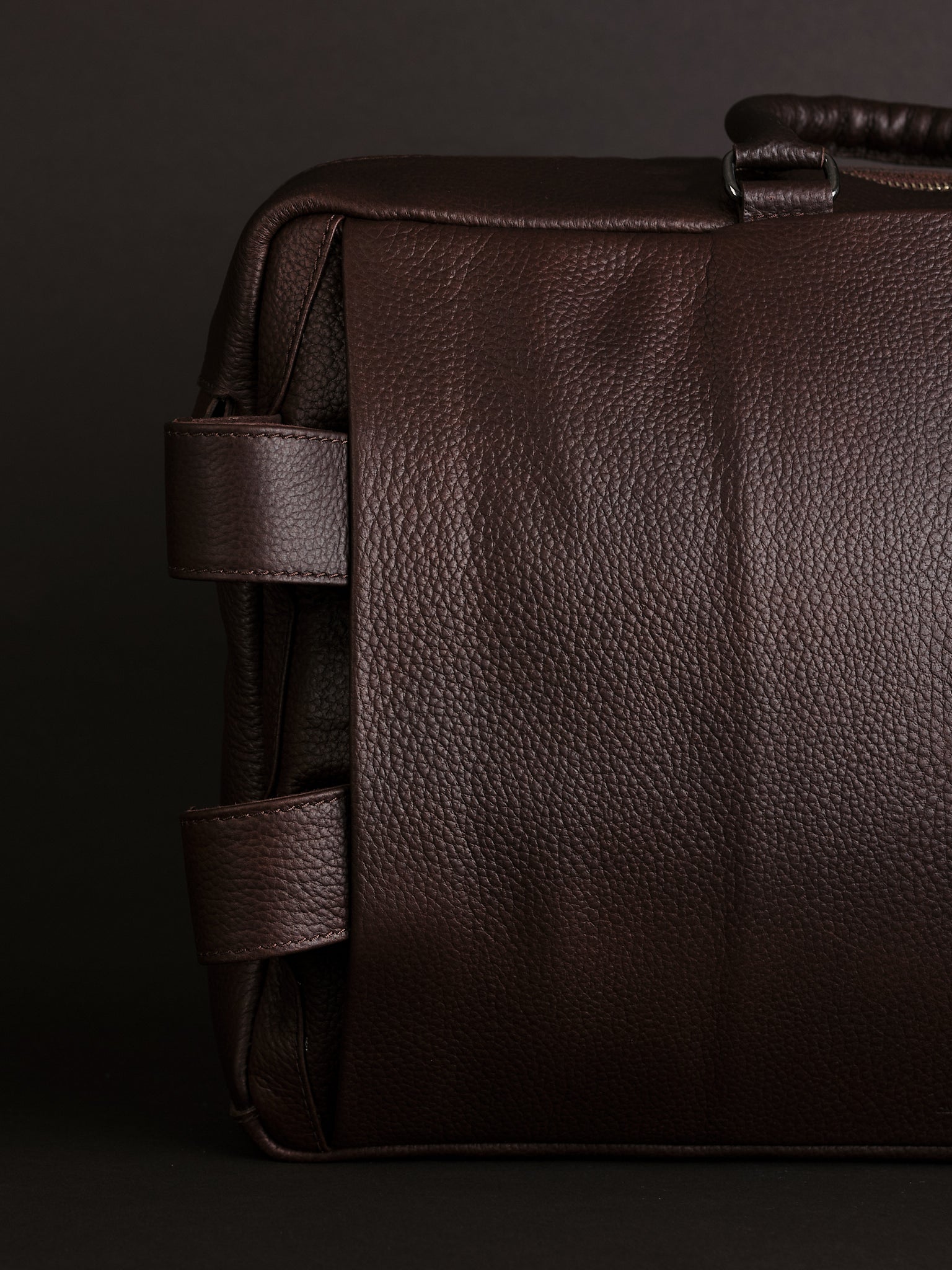 Pull-out Shoulder Straps. Leather Backpack Briefcase Mens Dark Brown Leather Briefcase by Capra