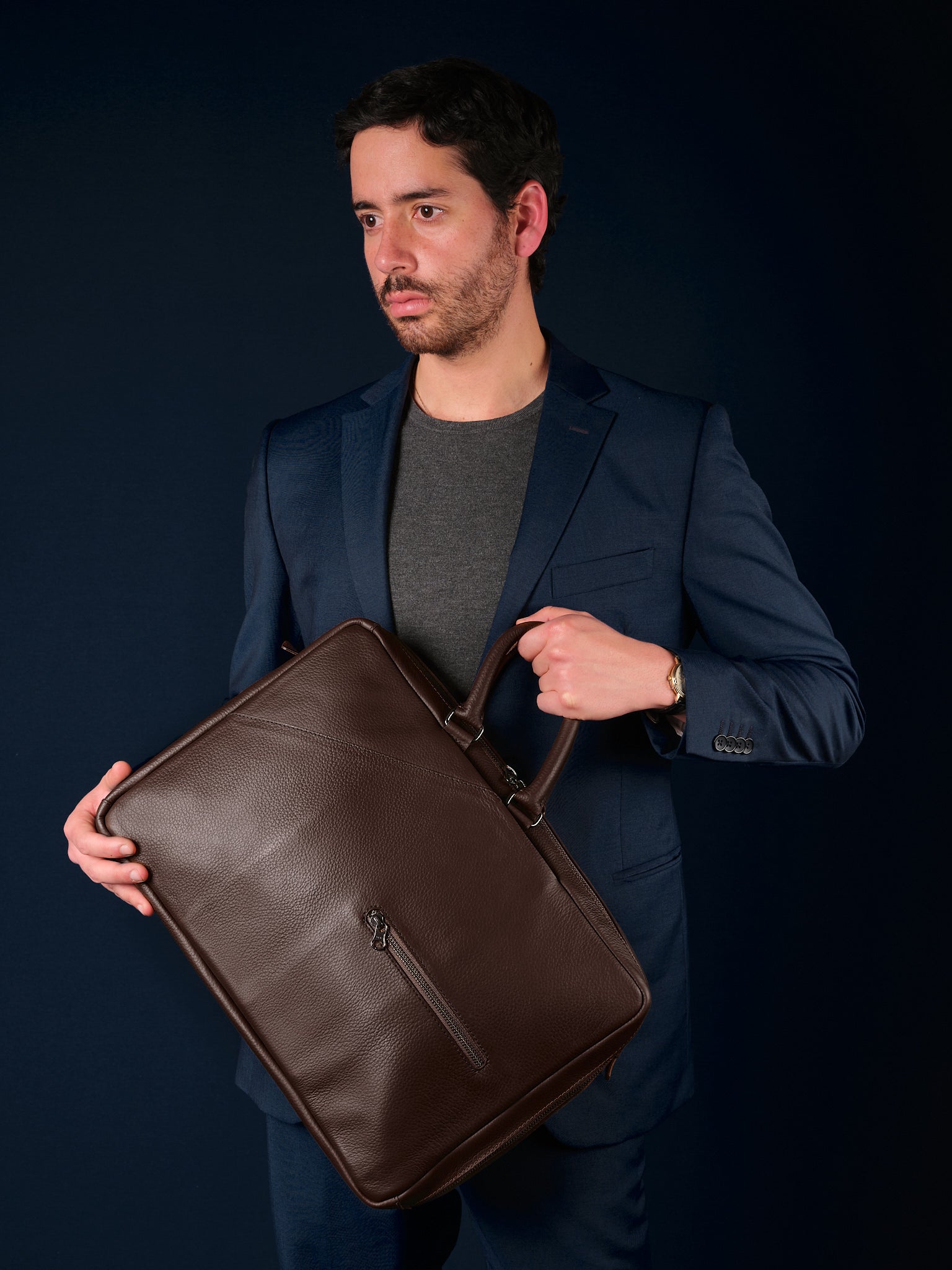 Briefcase Backpack · Dark Brown by Capra Leather