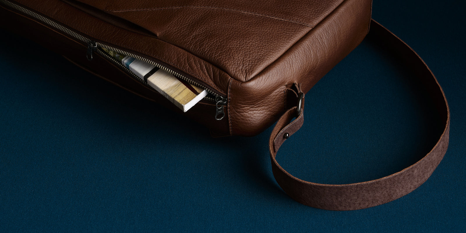 Removable Shoulder Strap. Best Convertible Briefcase Backpack Brown by Capra Leather