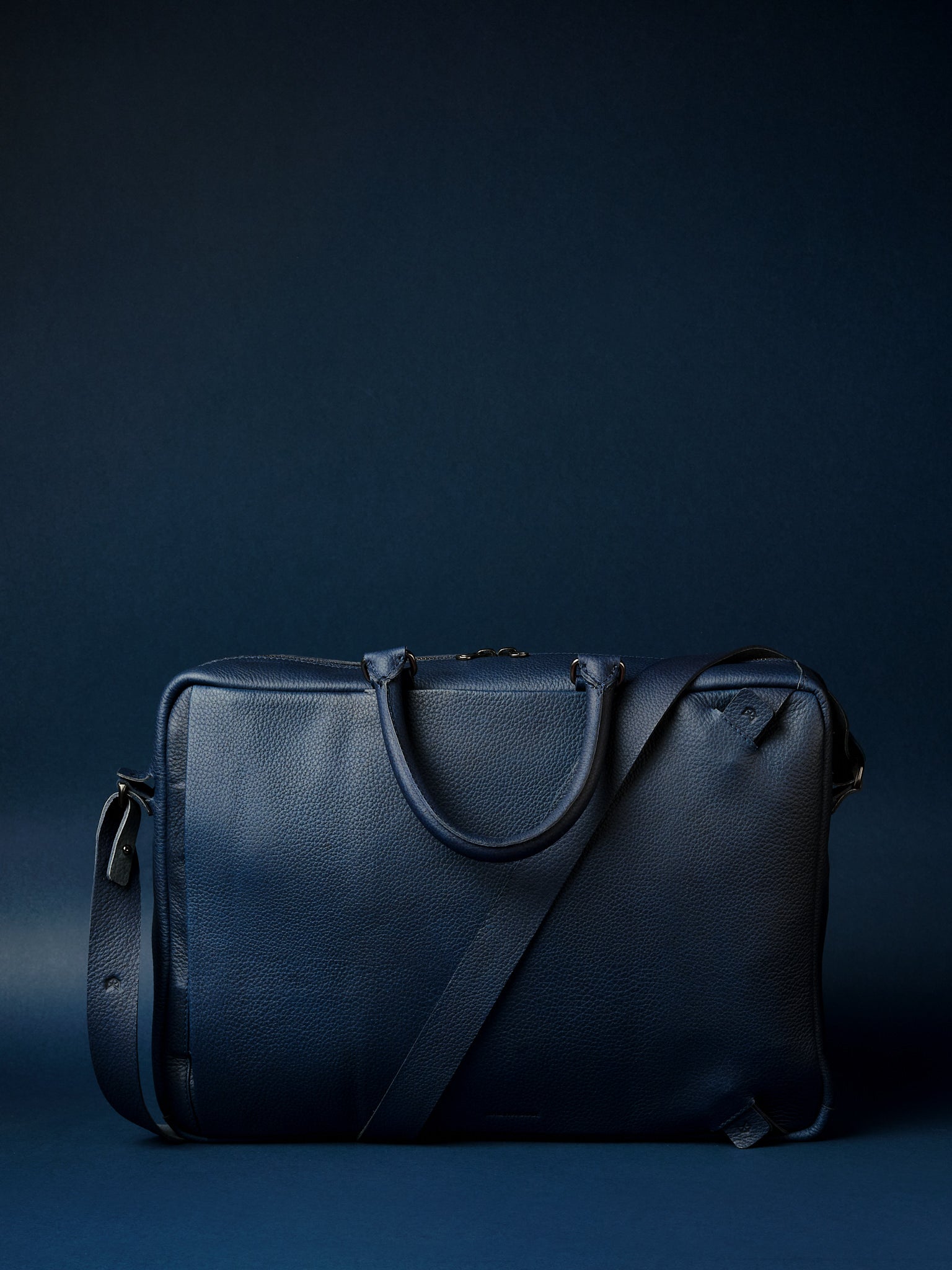 Handmade Leather Briefcase. Backpack Briefcase Combo Navy by Capra