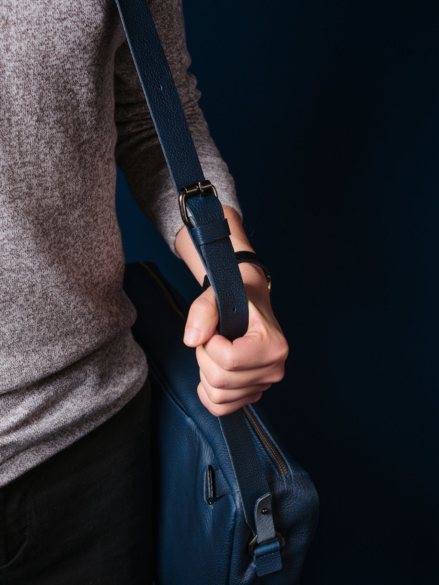 Briefcase Backpack · Navy by Capra Leather