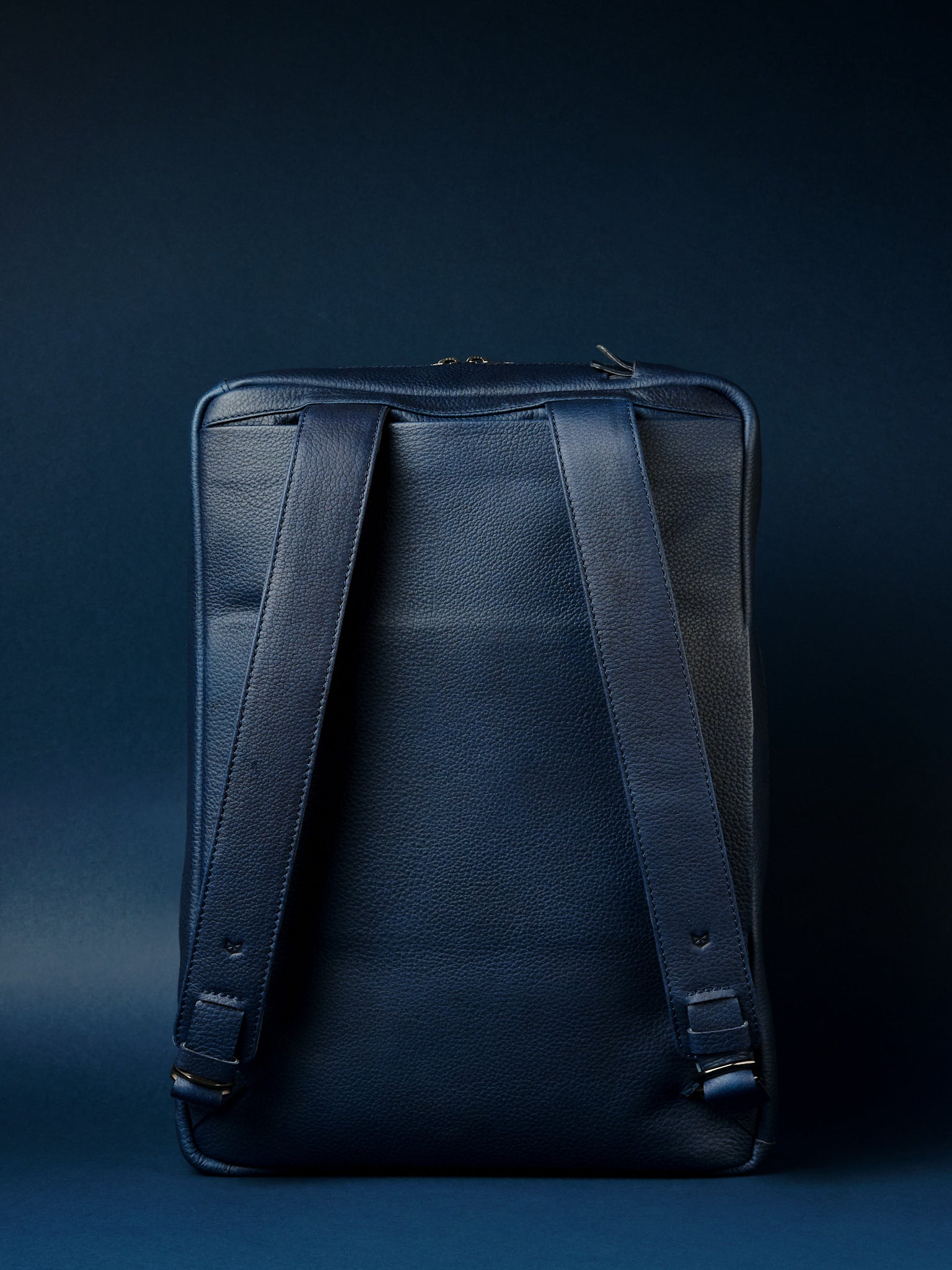 Backpack Shoulder Straps. Leather Backpack Briefcase Combo Navy by Capra
