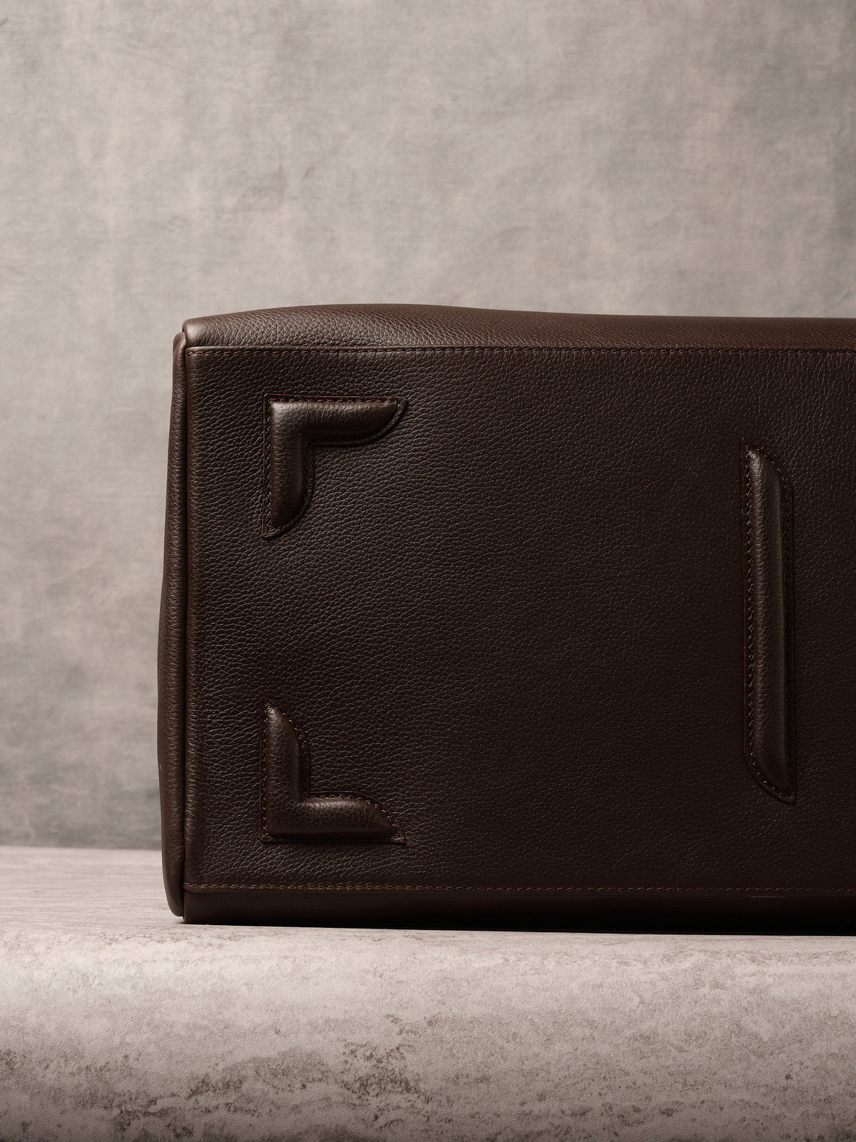 Leather Feet. Travel Duffle Bags Dark Brown by Capra Leather