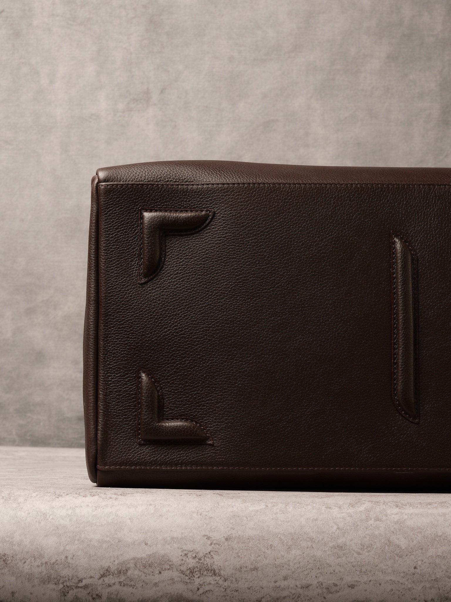 Leather Feet. Travel Duffle Bags Dark Brown by Capra Leather