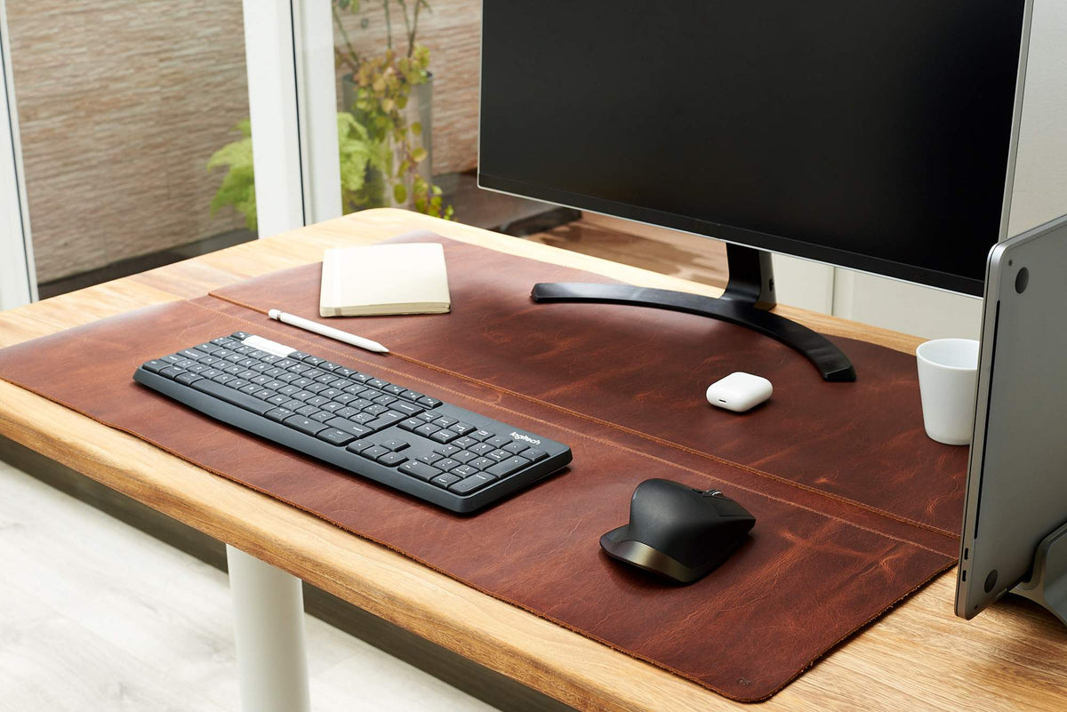 Custom Size Desk Pad · 20x37.25 IN · Distressed Tan