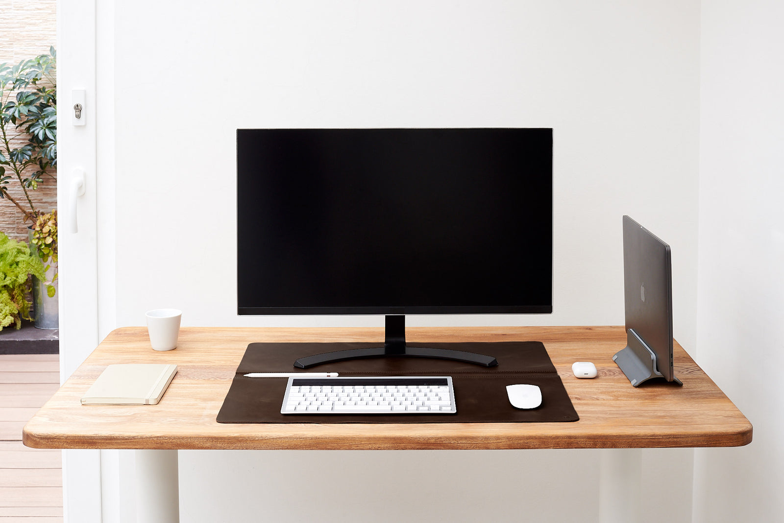 Elegant leather desk pad for a polished workspace.