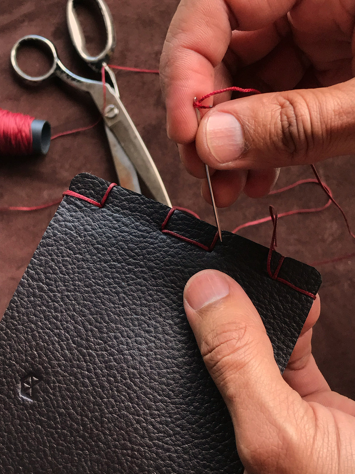 Handmade Dual Passport Holder Dark Brown by Capra Leather