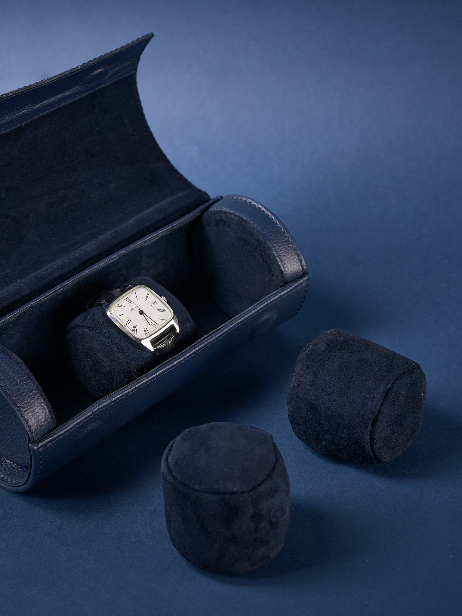 Case for Watches Navy by Capra Leather