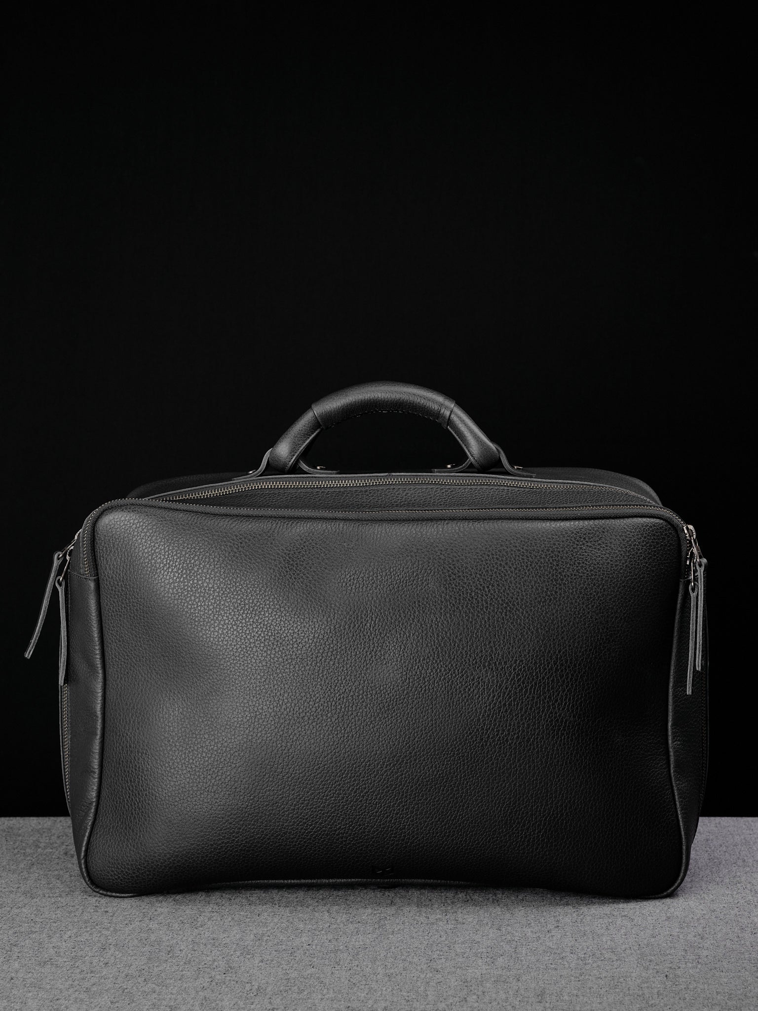 Leather Duffle Bag. Weekender Bag Black by Capra Leather