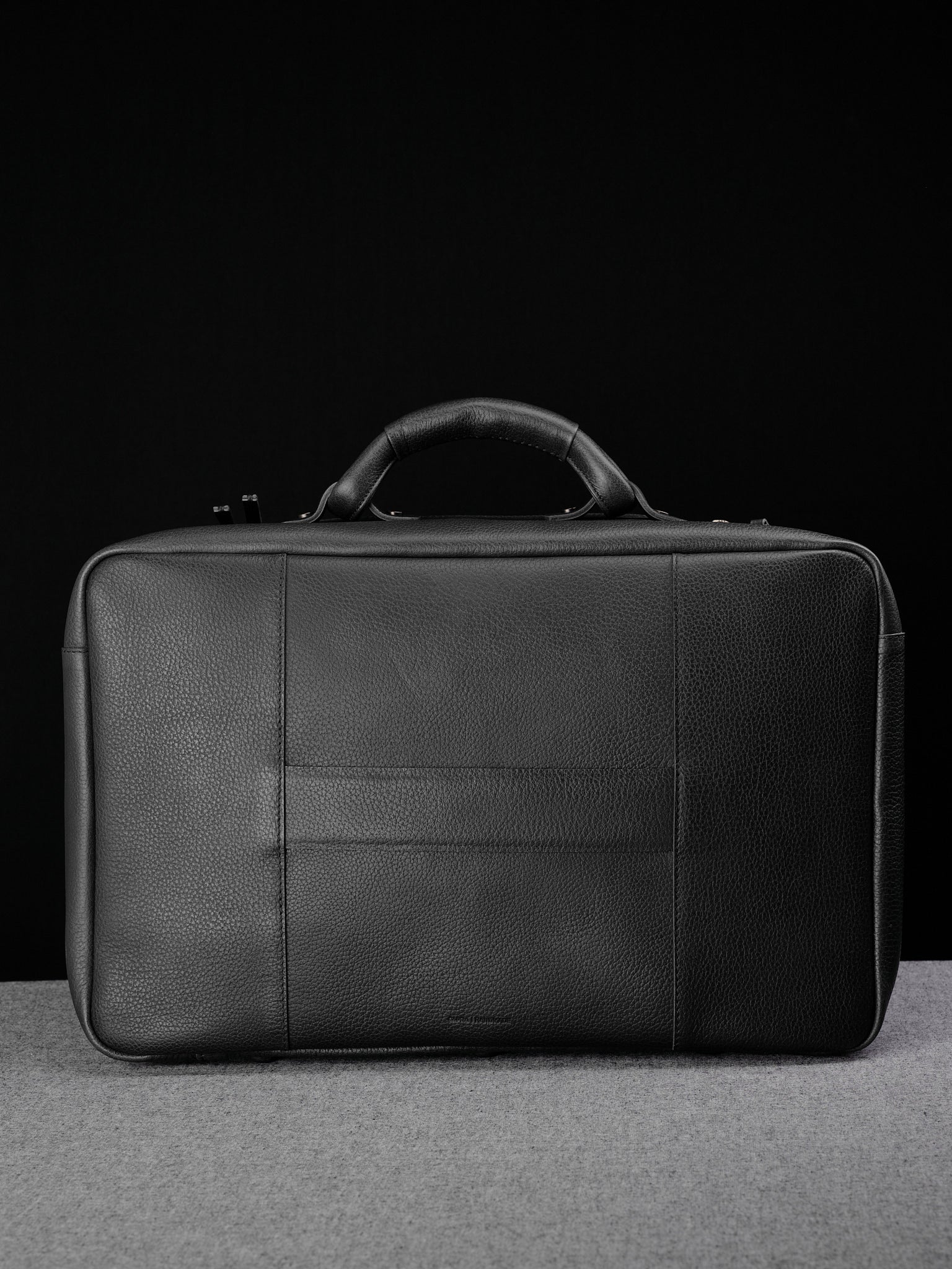 Luggage Strap. Trolley Sleeve. Weekender Bag for Men Black by Capra Leather