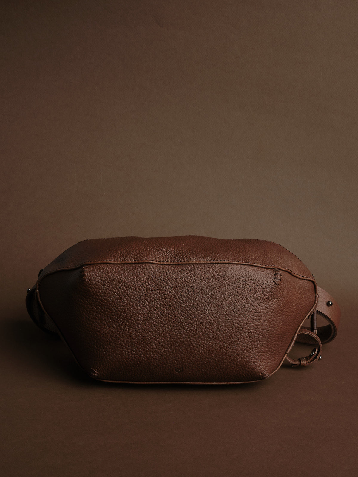 Leather Sling Bag. Fanny Pack Brown by Capra