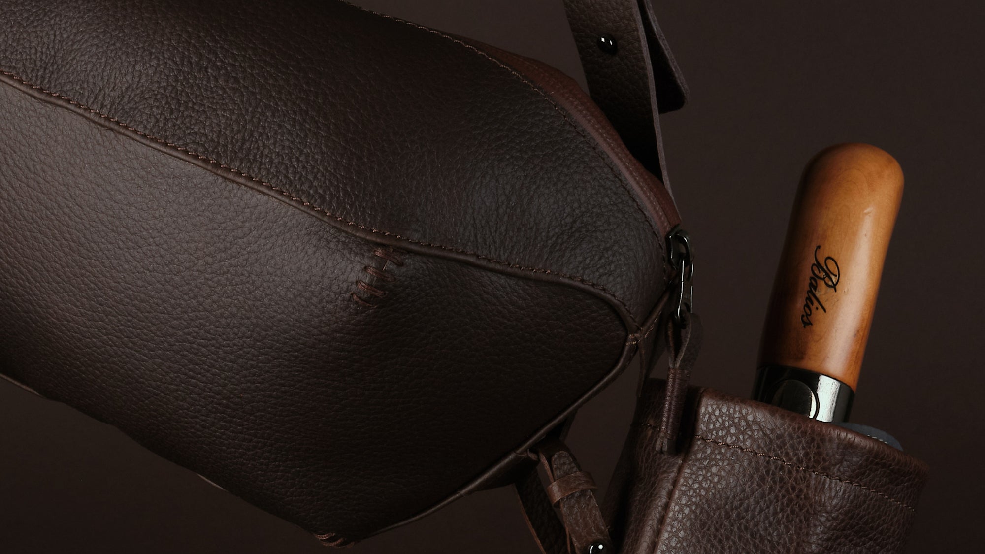 Sports-inspired Hand-stitching Leather Sling Bag by Capra