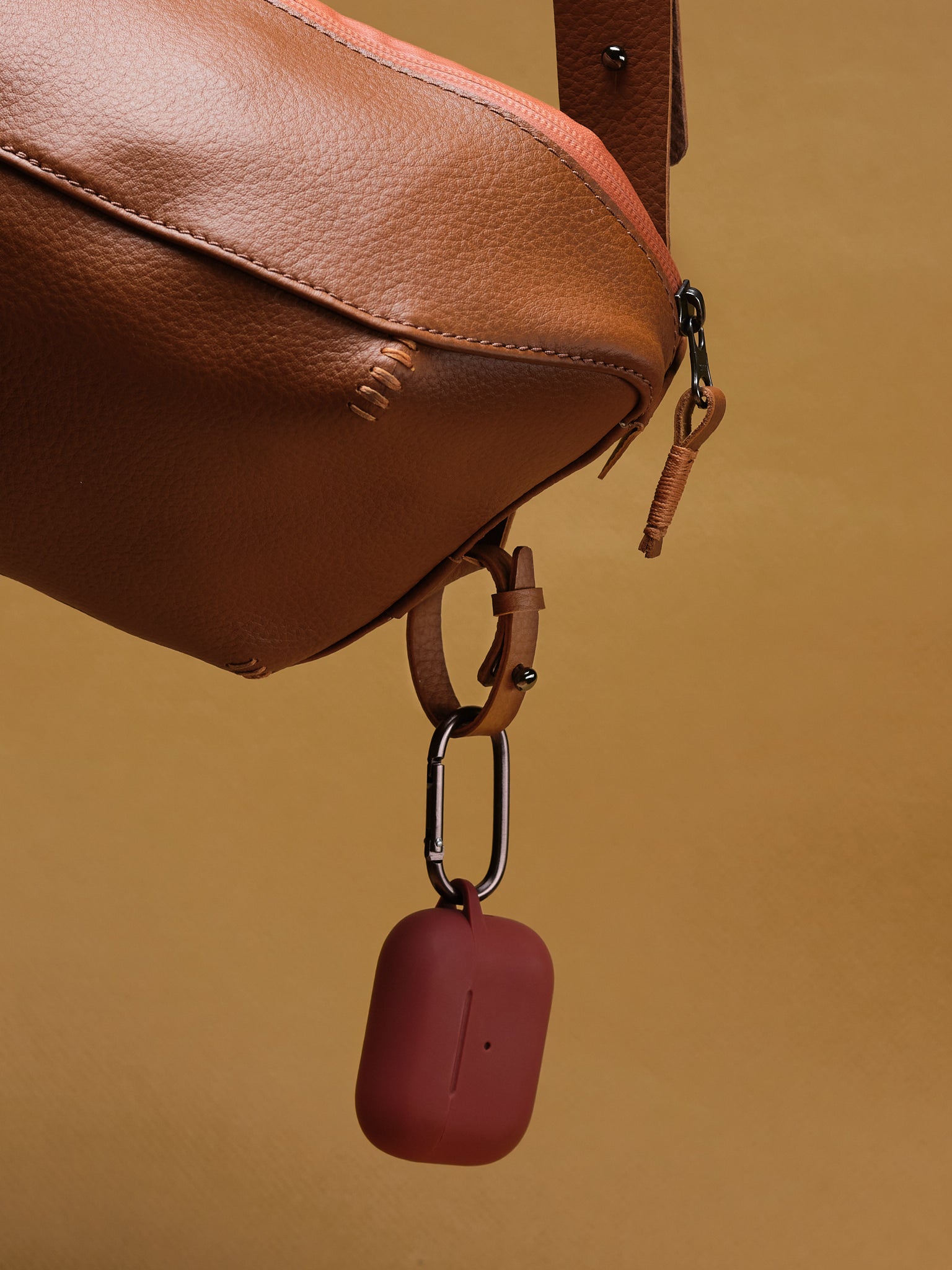 Waist Pack. Custom Fanny Pack. Best Sling Bag Tan by Capra Leather