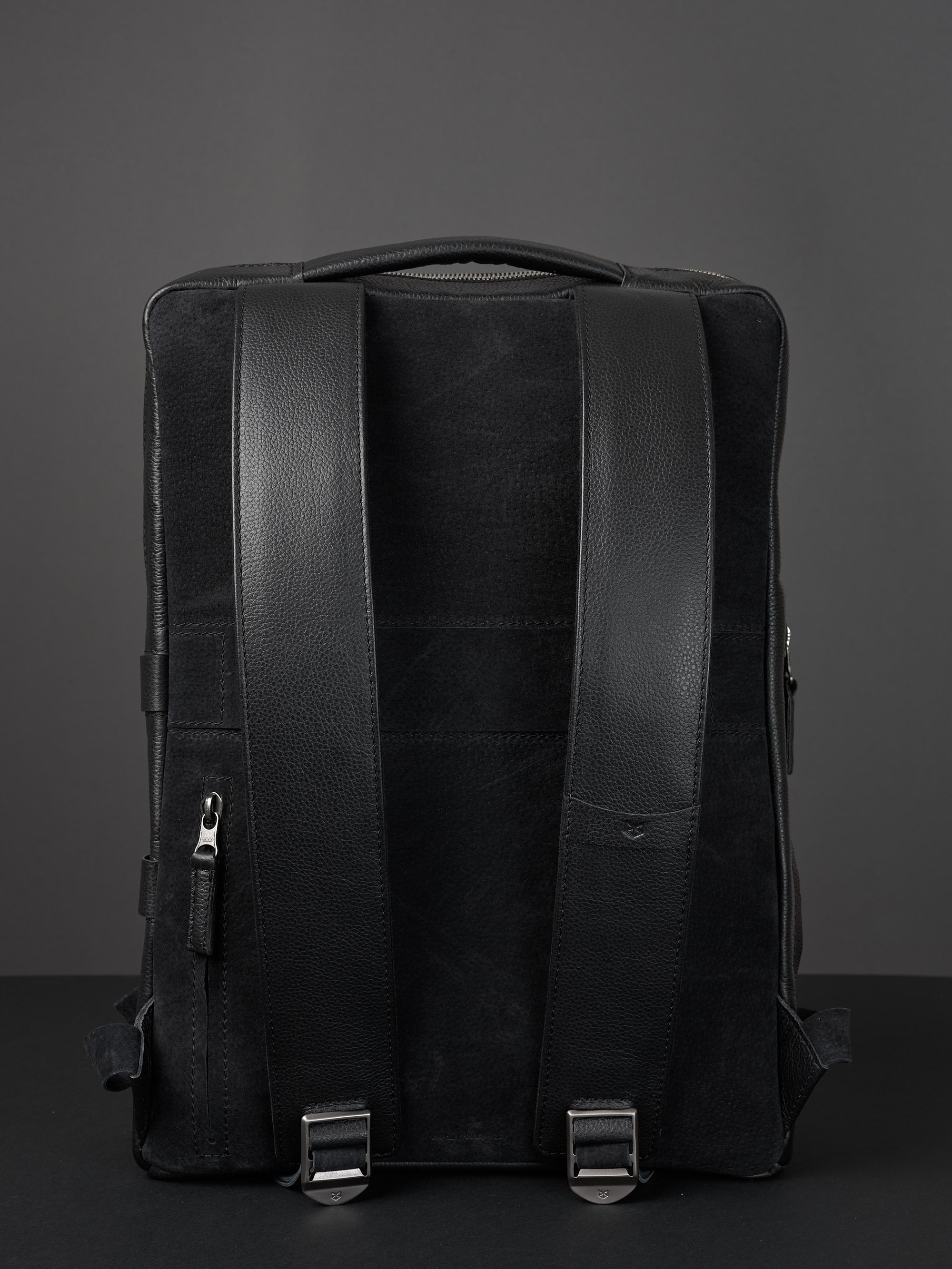 black soft leather backpack Saola Tech Backpack · Black by Capra Leather
