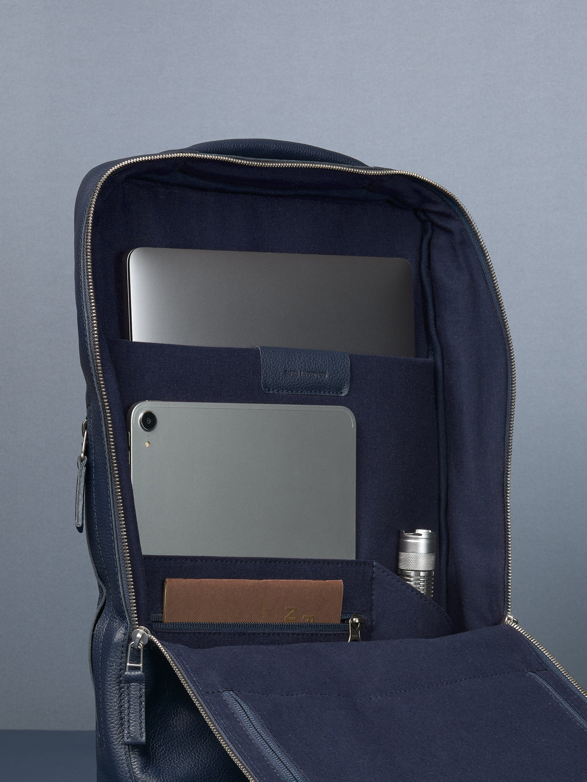 Tech backpack for men. Backpack for laptop and tech equipment. Unique design. Men's accessories. Made in premium leather by Capra Leather.