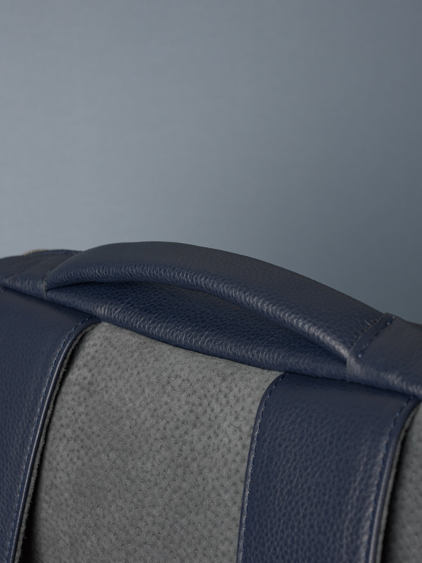 Suede and leather backpack made for men. Soft finish in leather. Comfortable top handle with soft feeling. Leather accessories for men. Premium materials. Made in leather by Capra Leather.