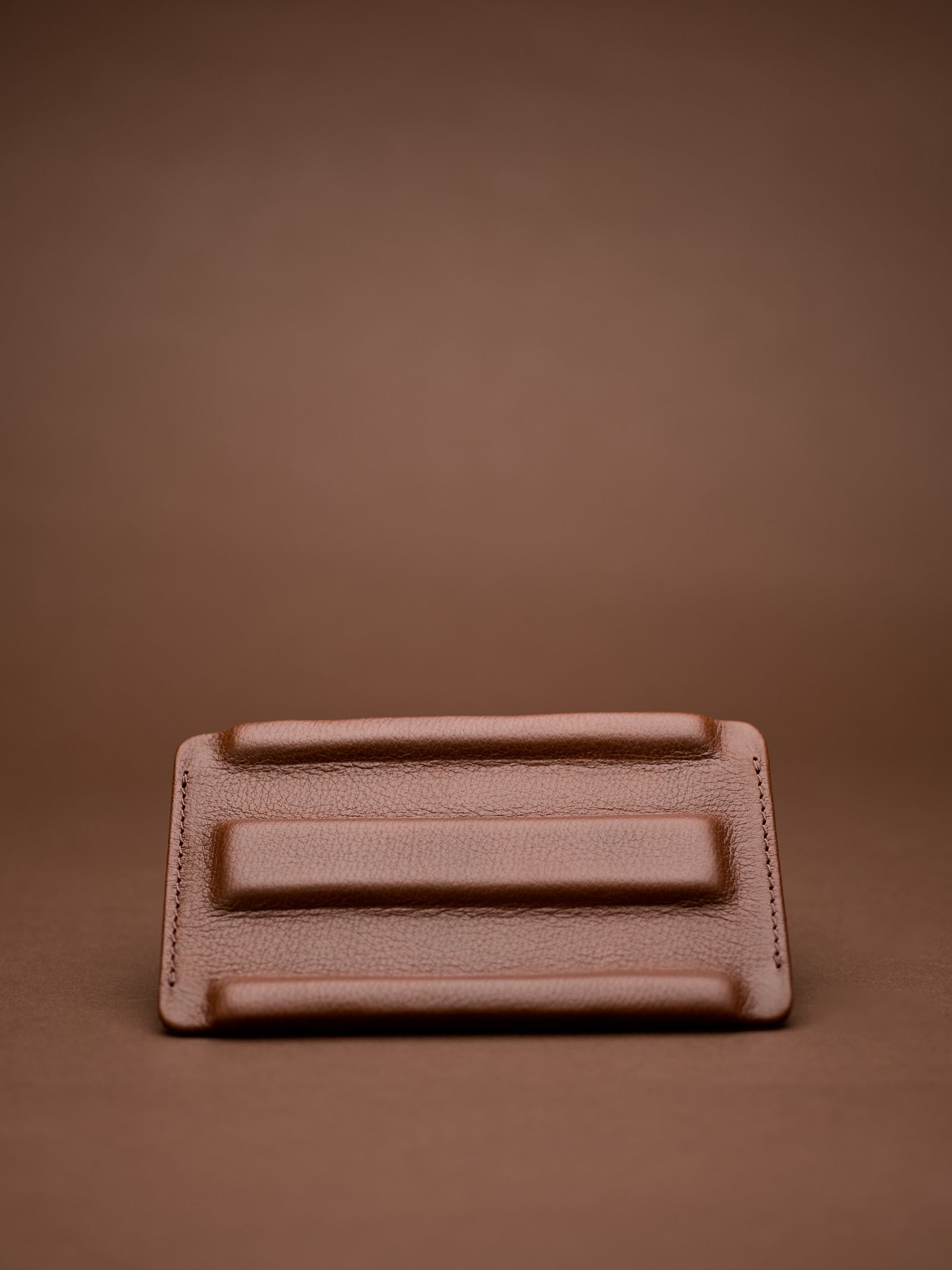 Leather watch case stand