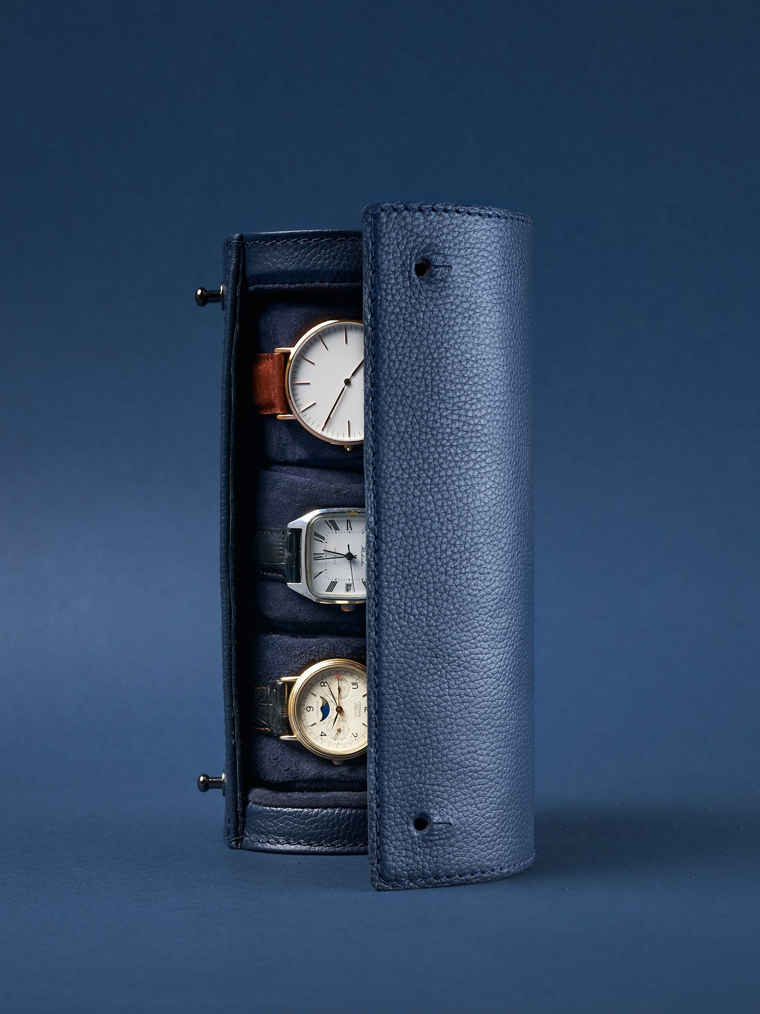 Leather Watch Case Navy by Capra Leather