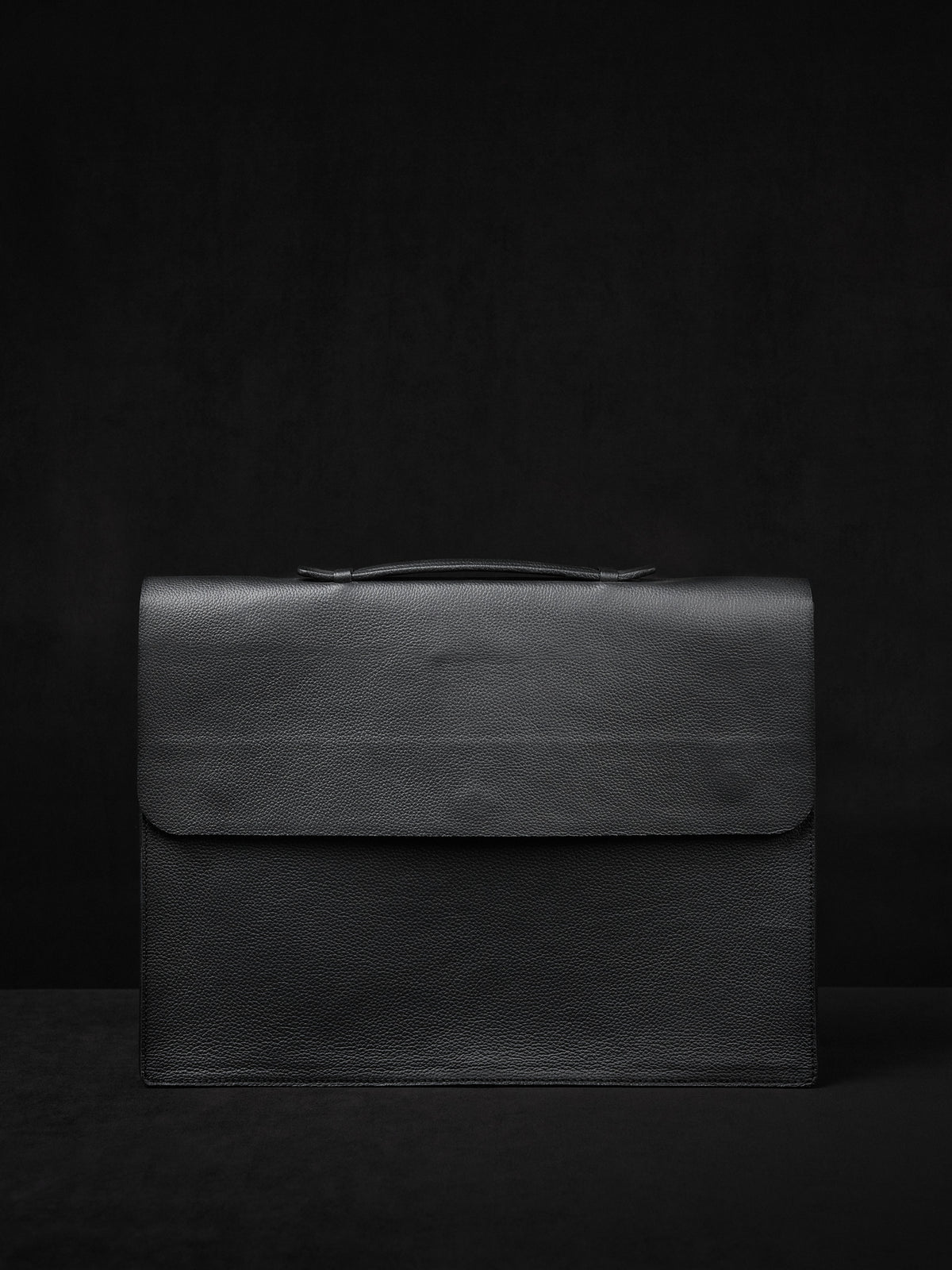 Customized Leather Portfolio Black by Capra Leather