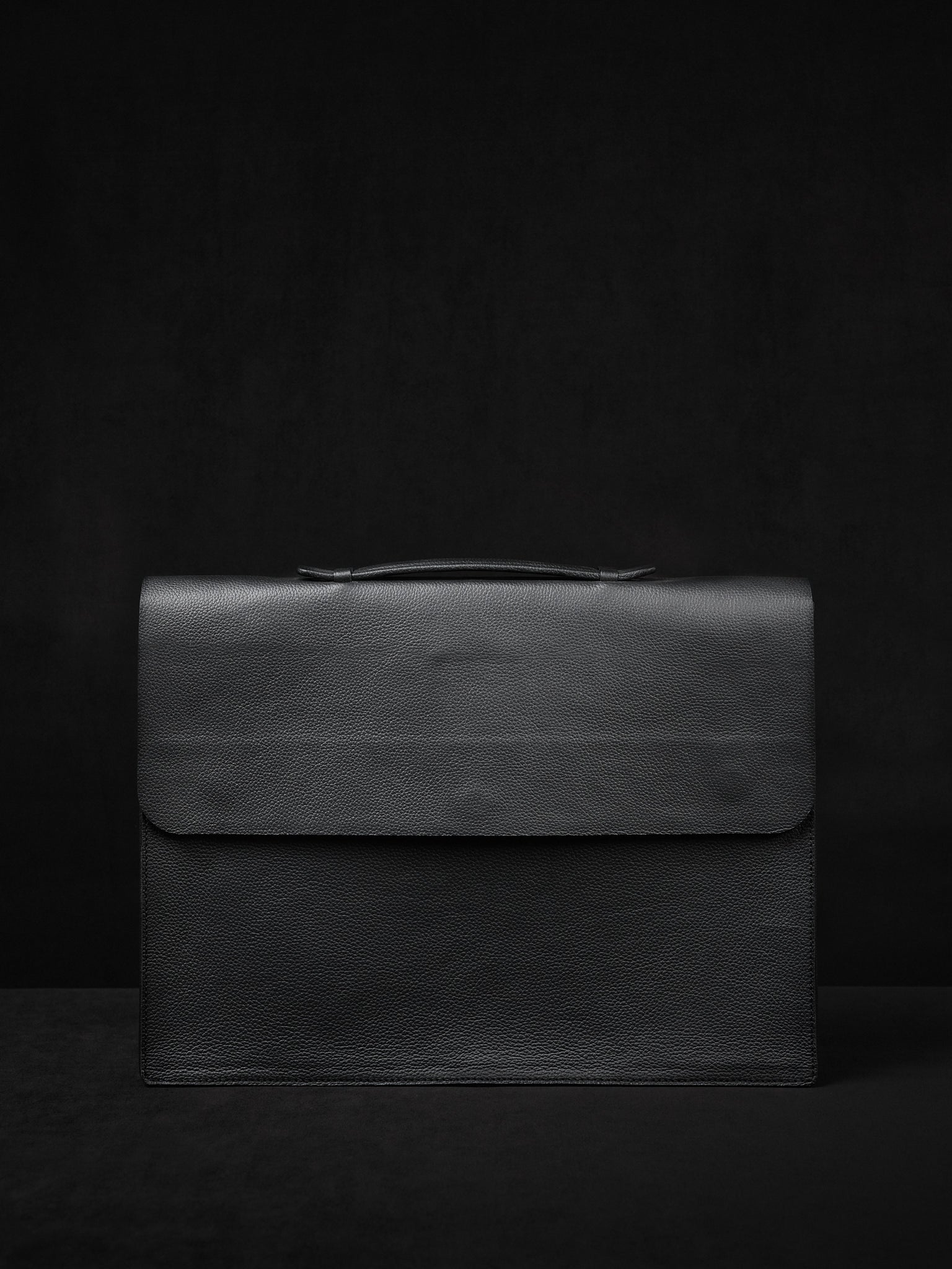 Customized Leather Portfolio Black by Capra Leather