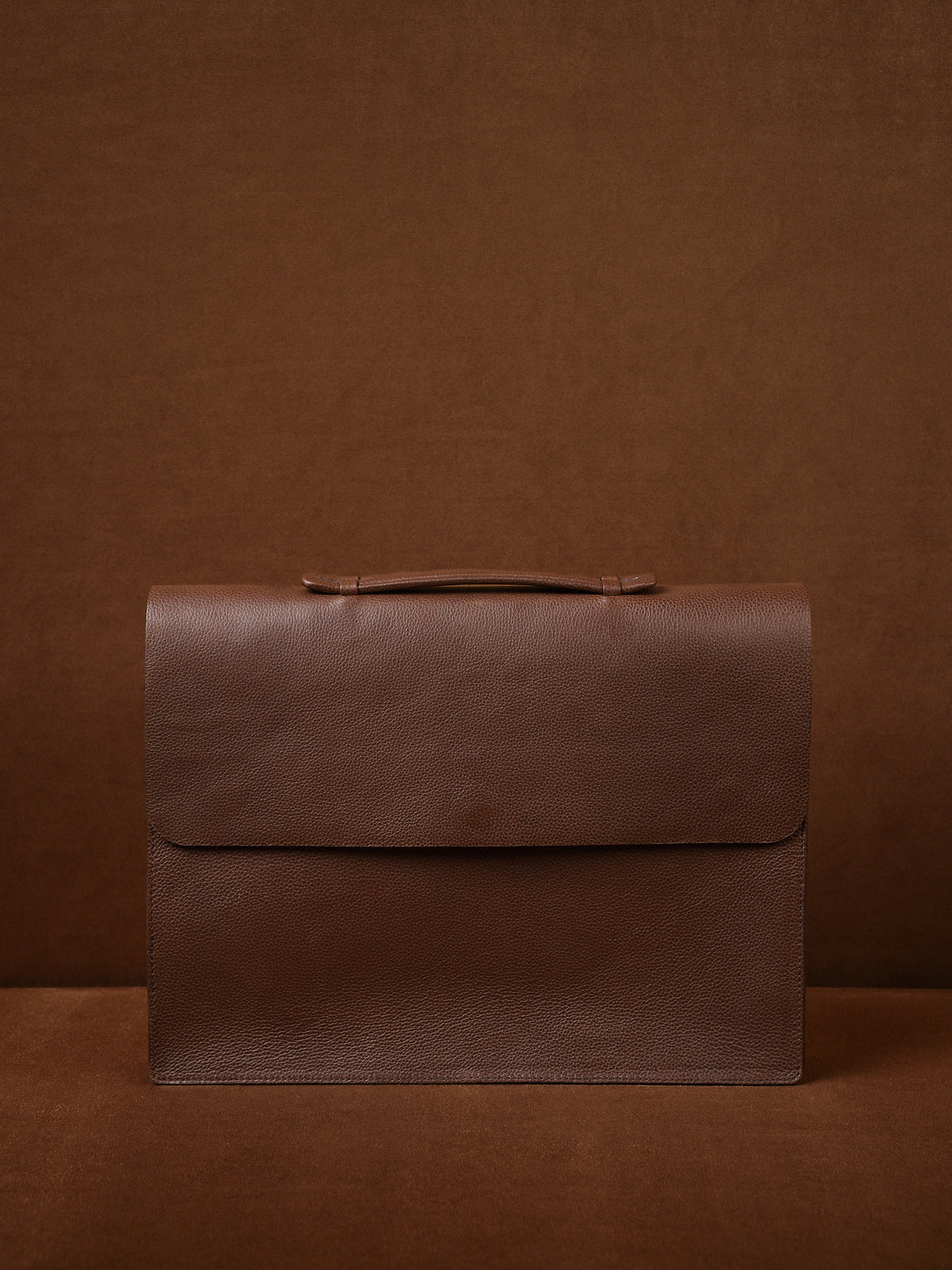 Large Briefcase. Custom Portfolio Brown by Capra Leather