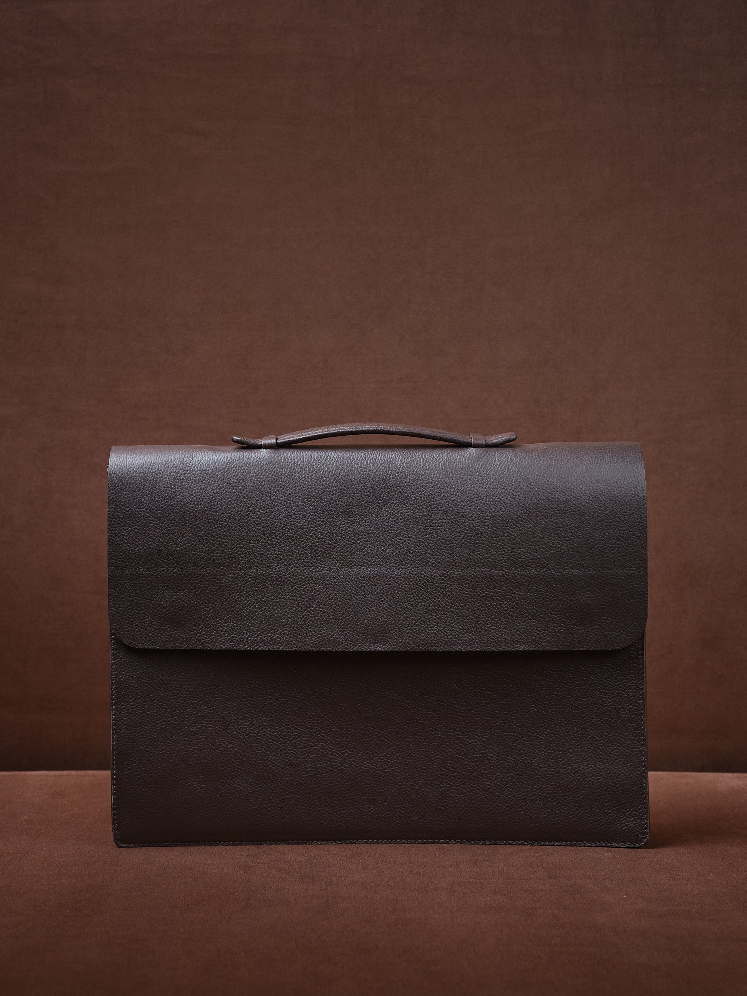 Sliding Handle. Document Portfolio Dark Brown by Capra Leather