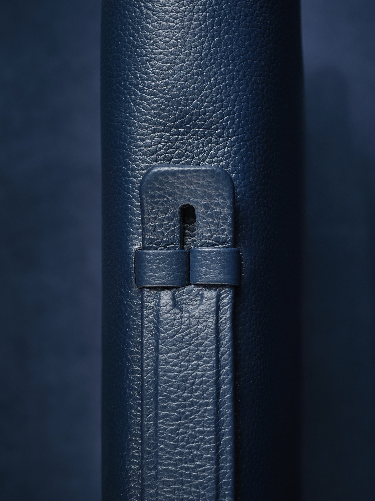 Sliding Handle. Briefcase Blue. Laptop Portfolio Navy by Capra Leather