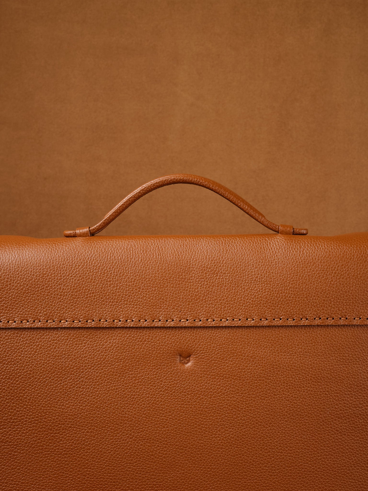 Hand-stitched Details. Briefcase Organizer Tan by Capra Leather