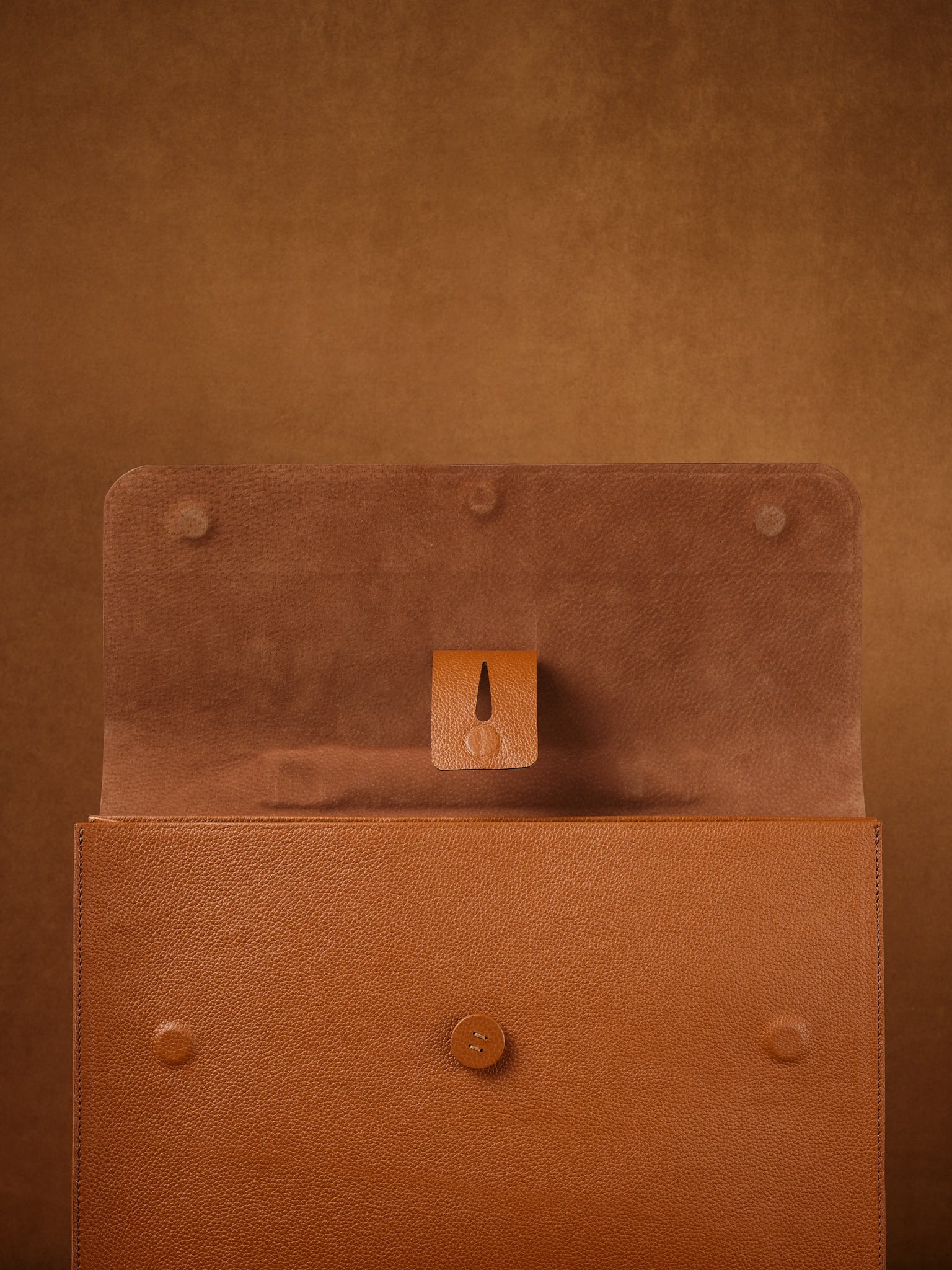 Mens Padfolio. Leather Portfolio Case Tan by Capra Leather