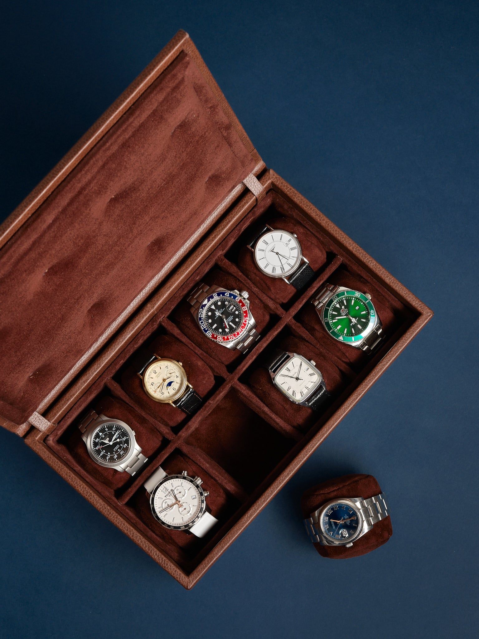 Large Watch Display Case. The Watch Box Brown by Capra Leather