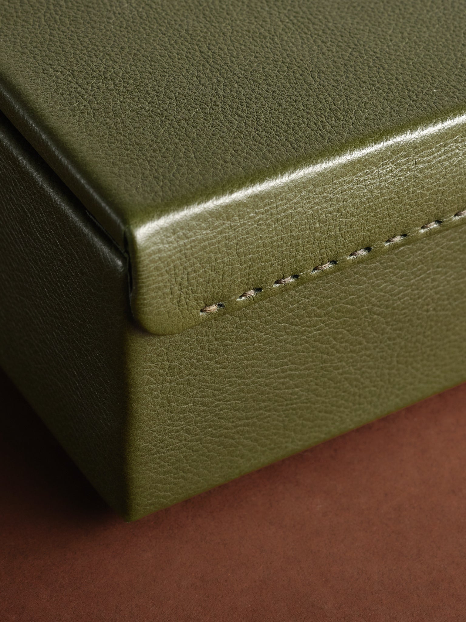 Fine craftsmanship. Hand-stitched Details. Case for Watches Green by Capra Leather