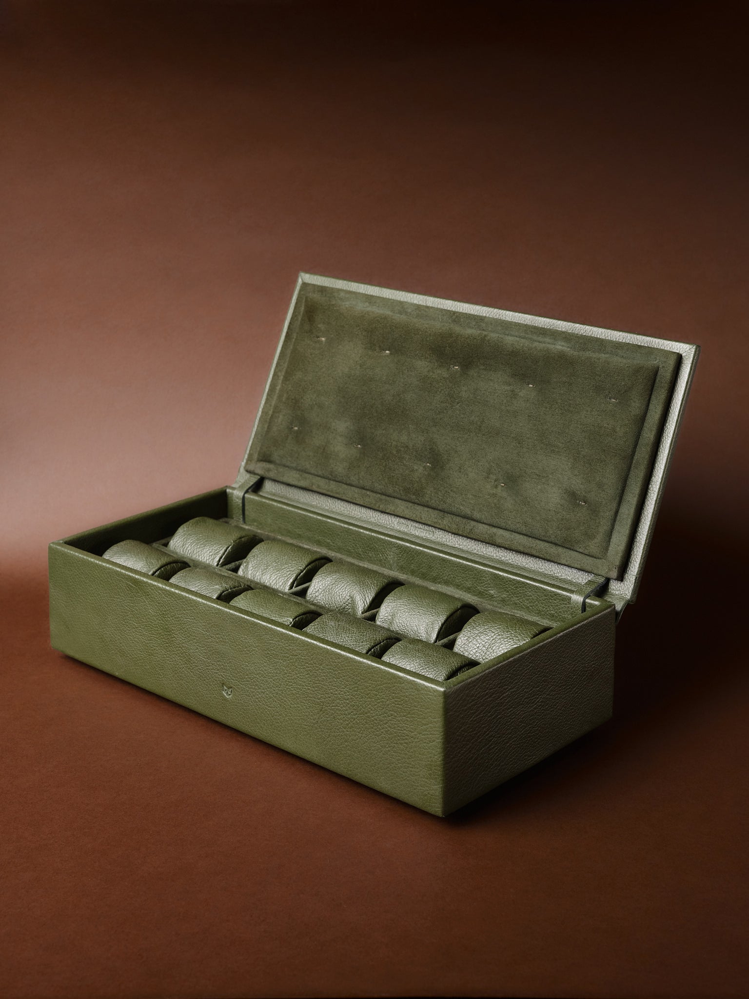 Watch Storage Box Green by Capra Leather