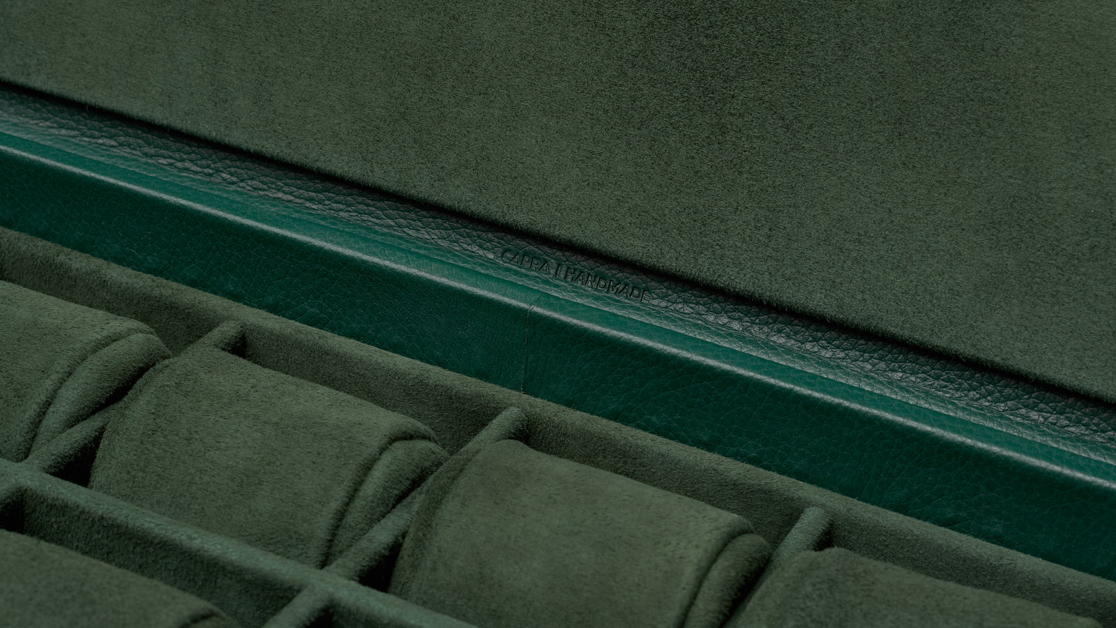 Watch Storage Box Green by Capra Leather
