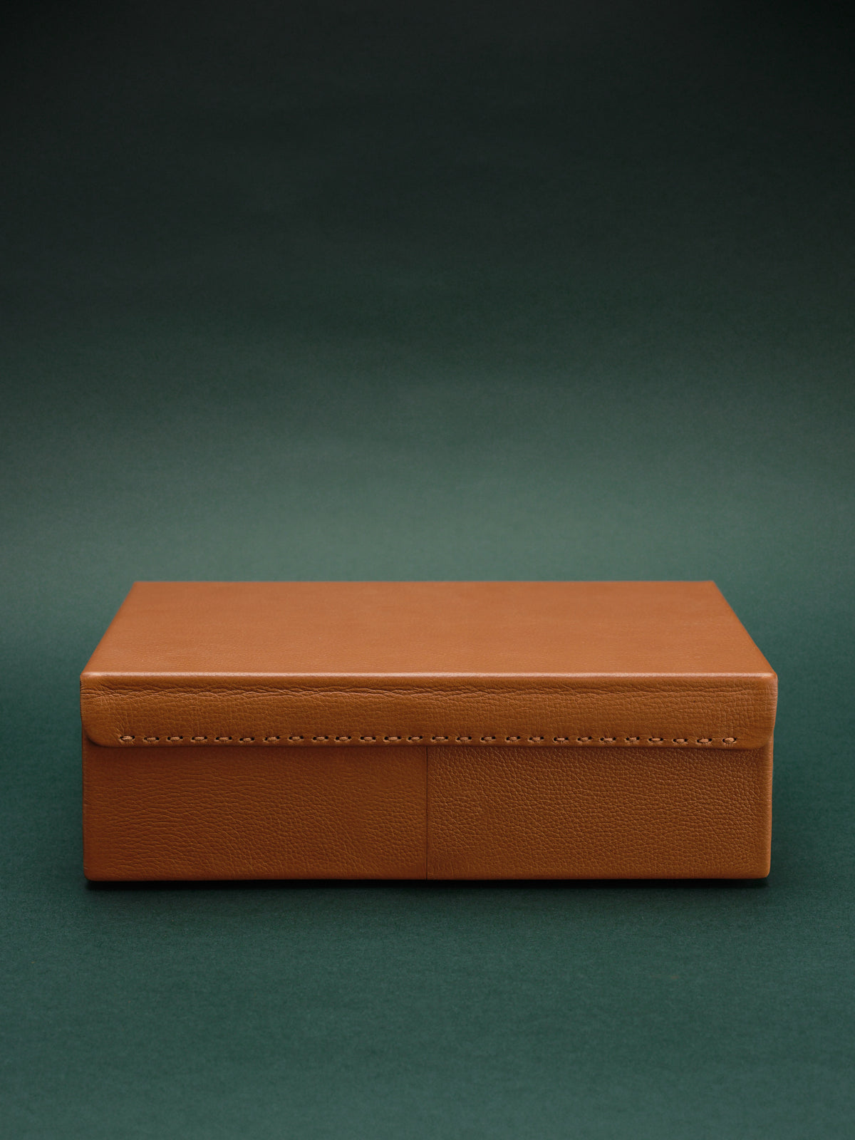Hand-stitched Cover. Designer Watch Case Tan by Capra Leather