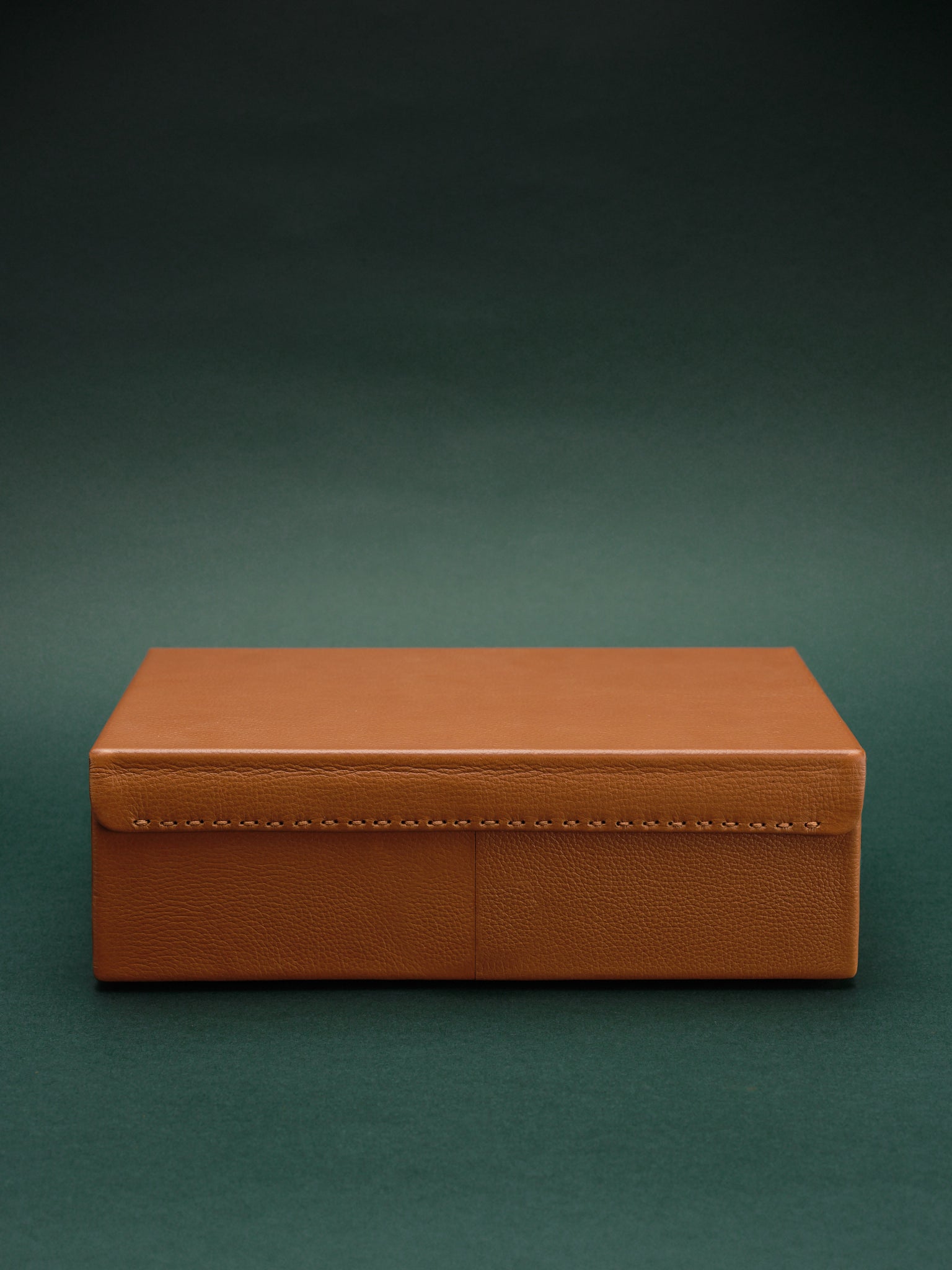 Hand-stitched Cover. Designer Watch Case Tan by Capra Leather